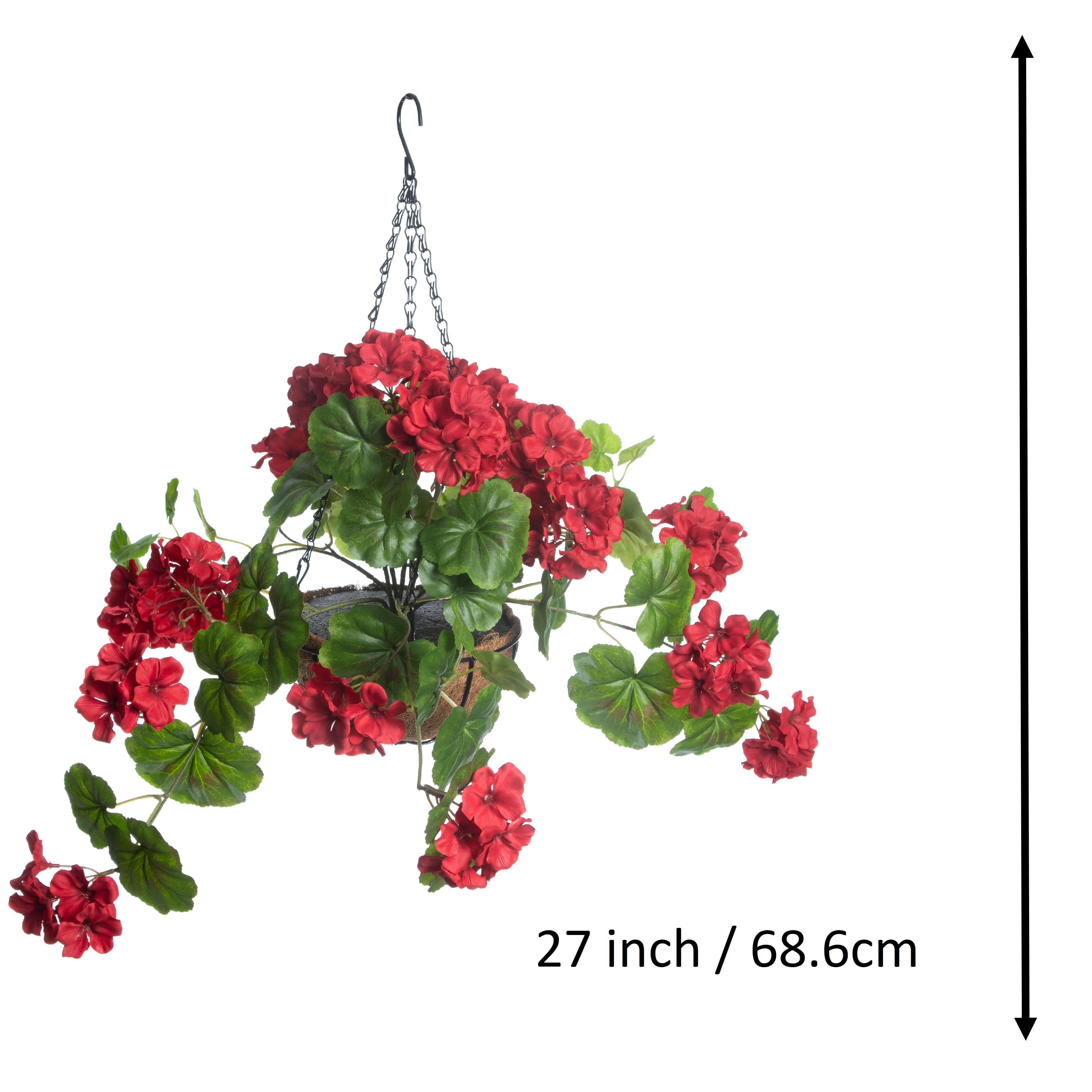 2.25ft. Red Geranium in Hanging Basket by Ashland&#xAE;