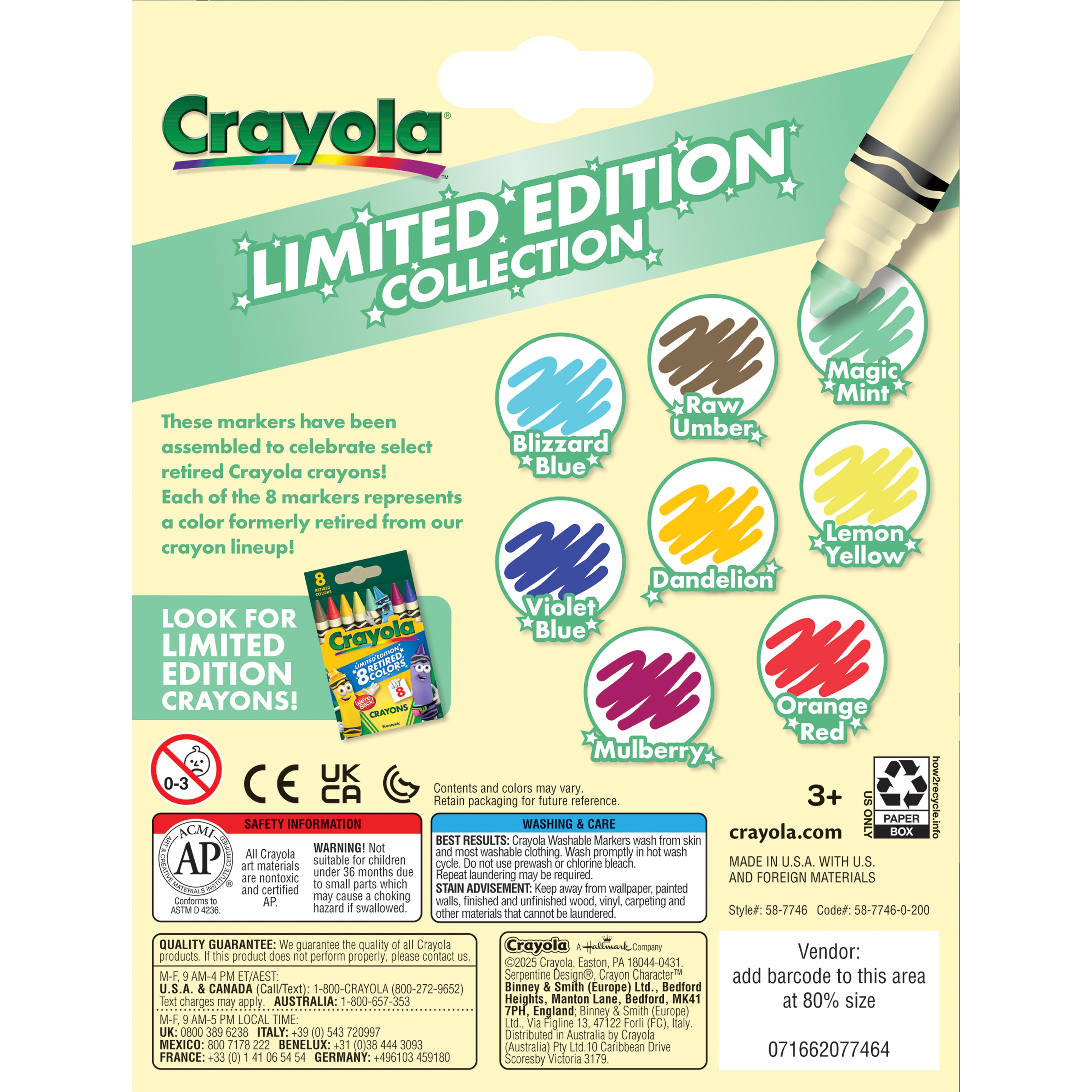 Crayola&#xAE; Limited Edition Retired Marker Set