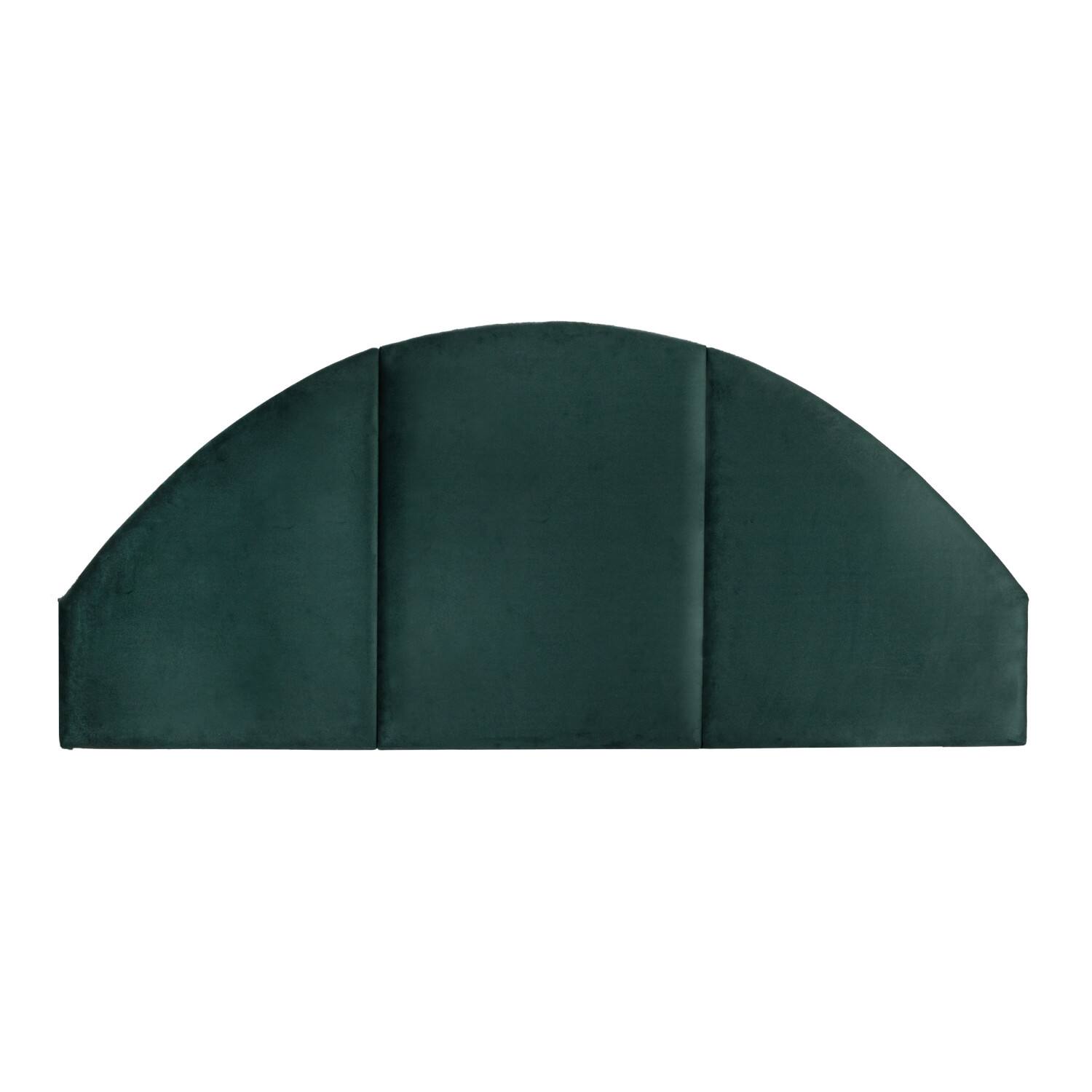Hello Honey® NoSom 7ft. King Sized Emerald Green Upholstered Velvet Panel Arched Headboard
