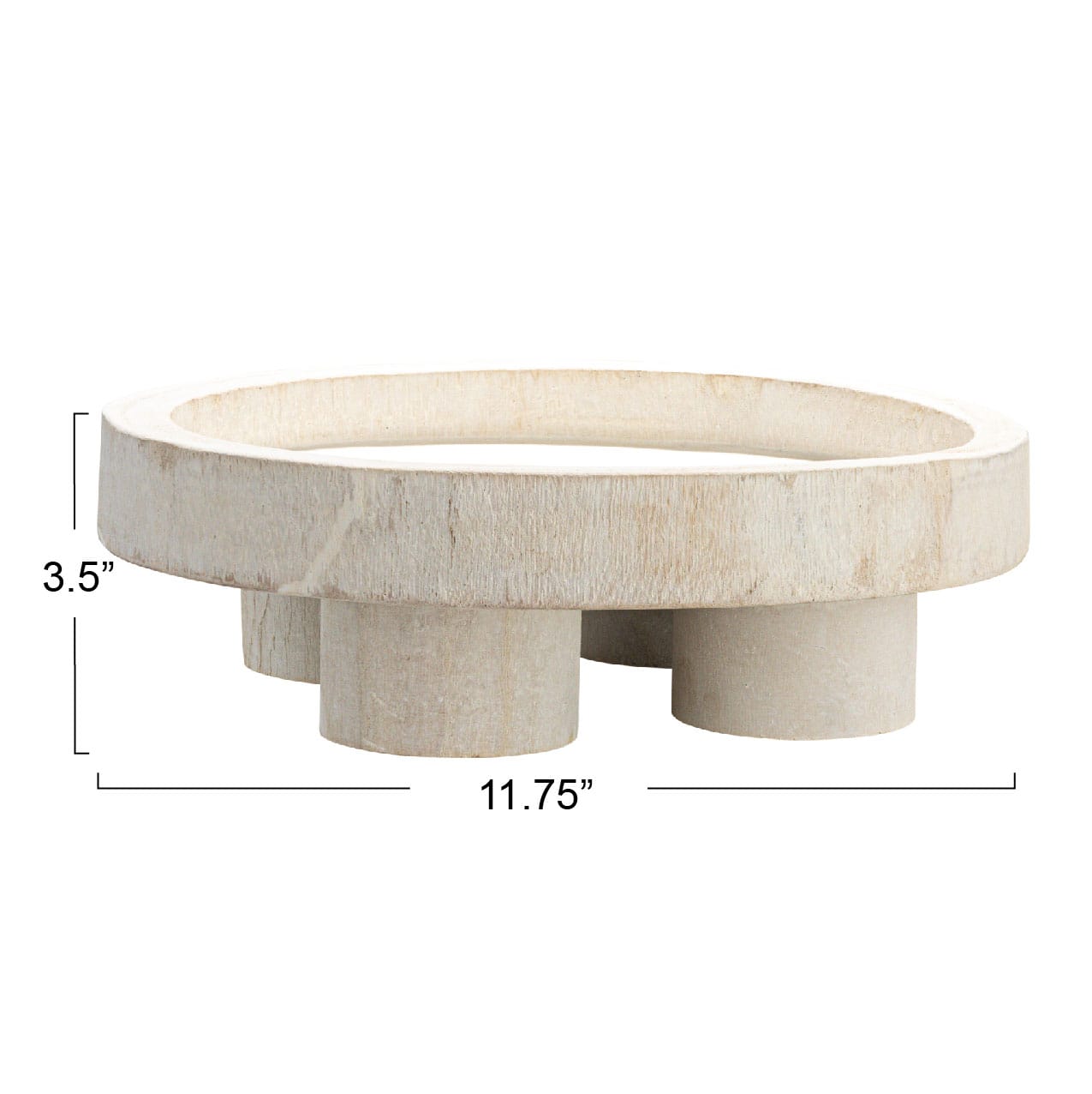 Hello Honey&#xAE; 12&#x22; Paulownia Wood Pedestal Tray