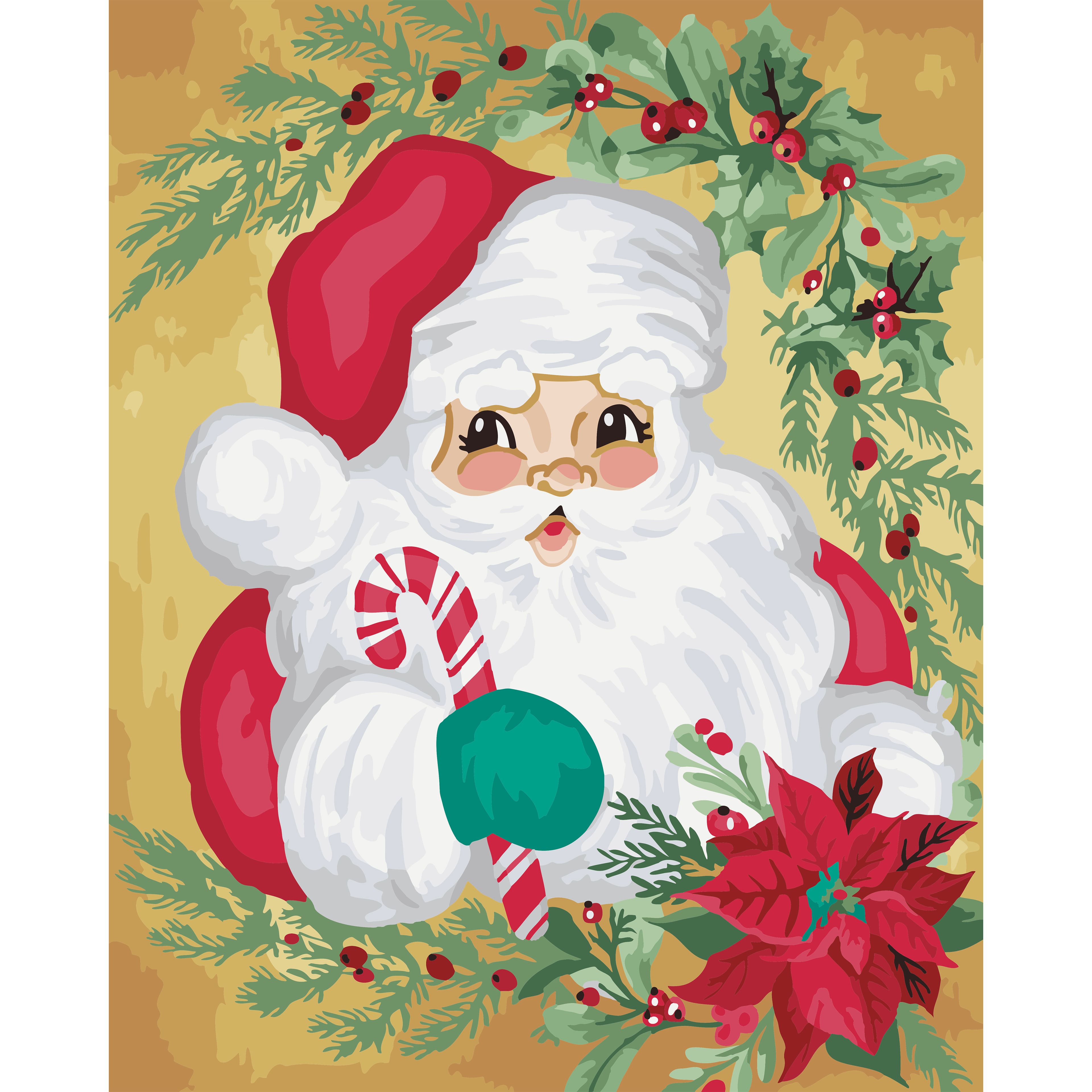 Vintage Santa Christmas Paint by Number Kit by Artist&#x27;s Loft&#xAE;