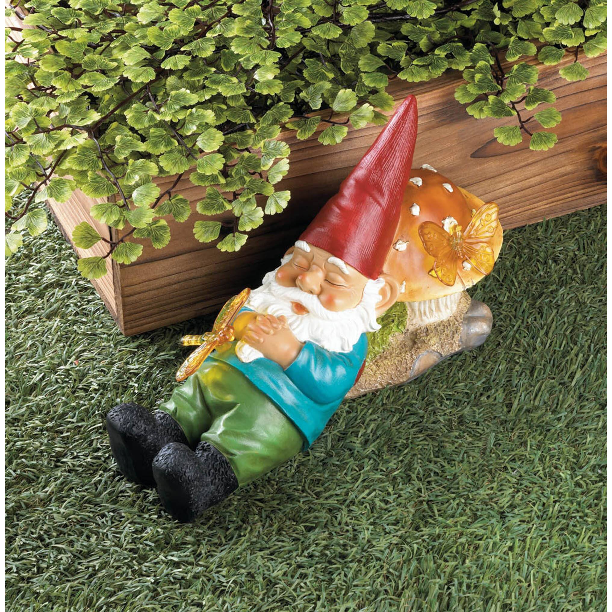 8&#x22; Solar-Powered Sleepy Gnome