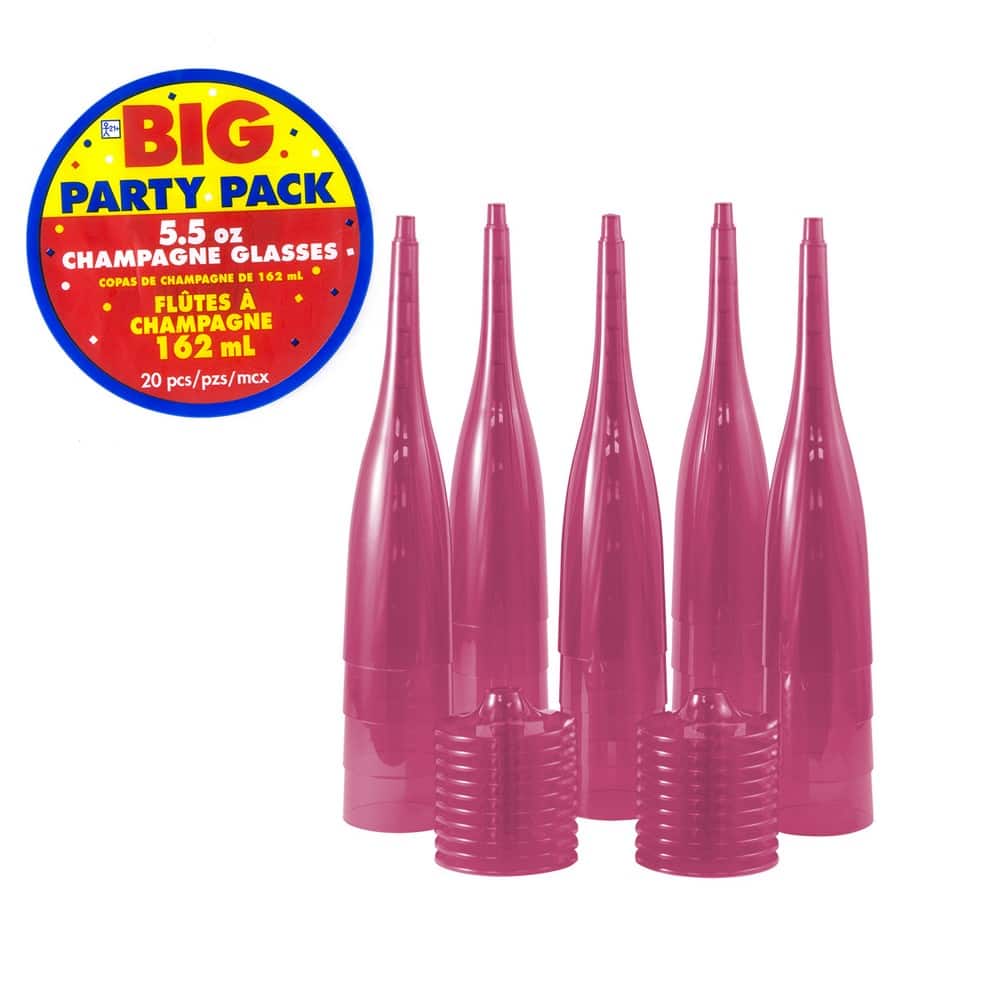 JAM Paper 5.5oz. Plastic Champagne Flutes, 20ct.