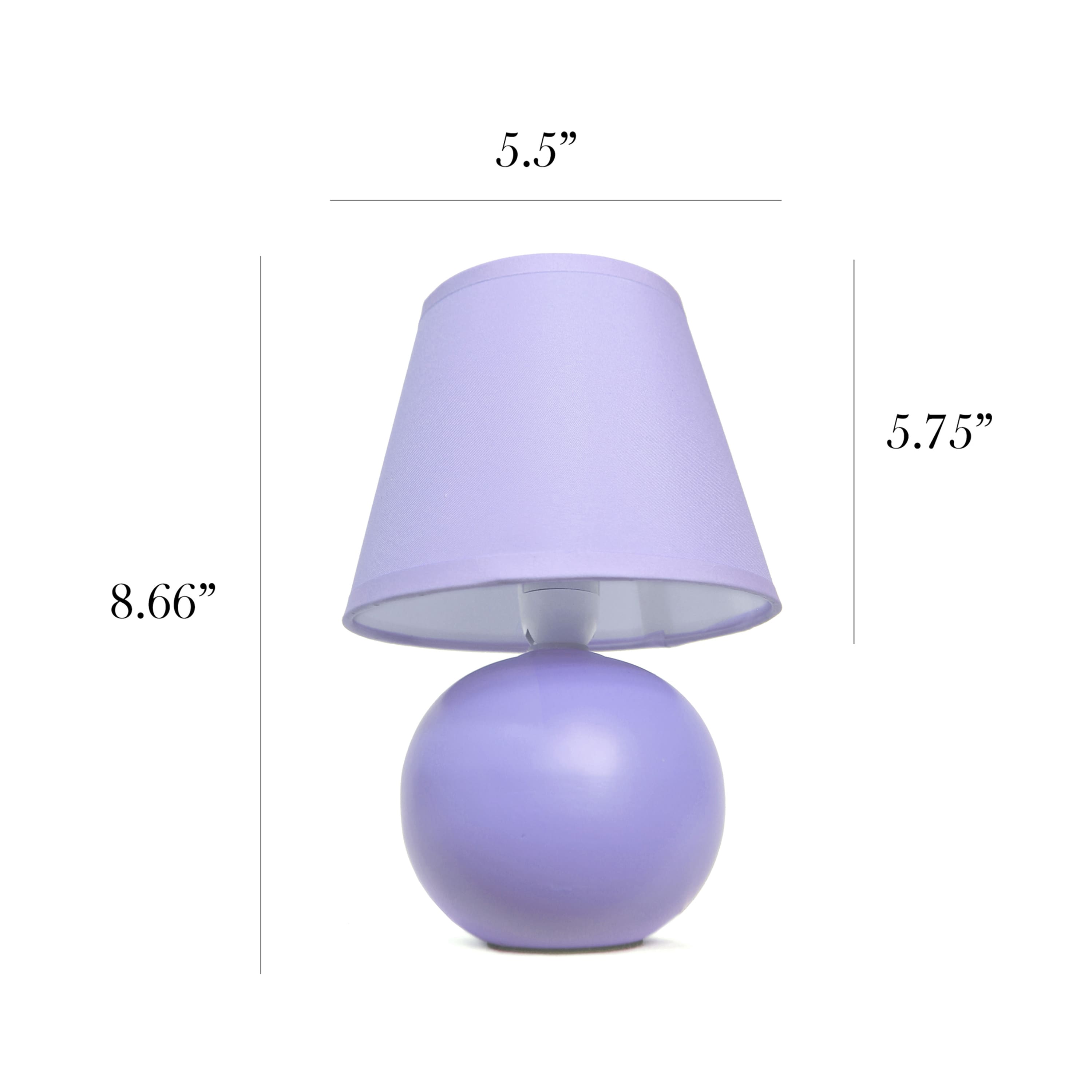 Simple Designs Mini Ceramic Globe Table Lamp