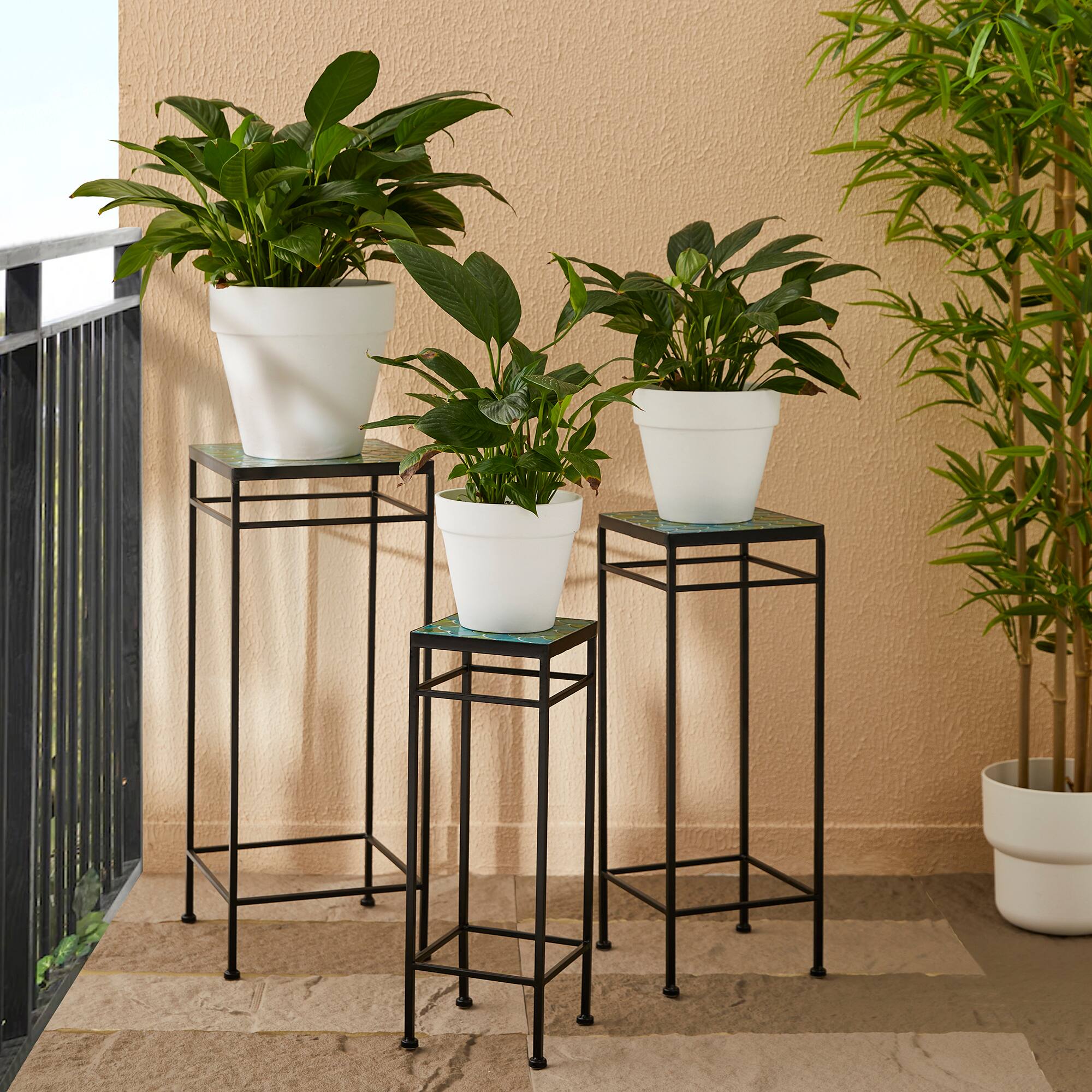 Glitzhome® Square Nesting Planter Stands Set