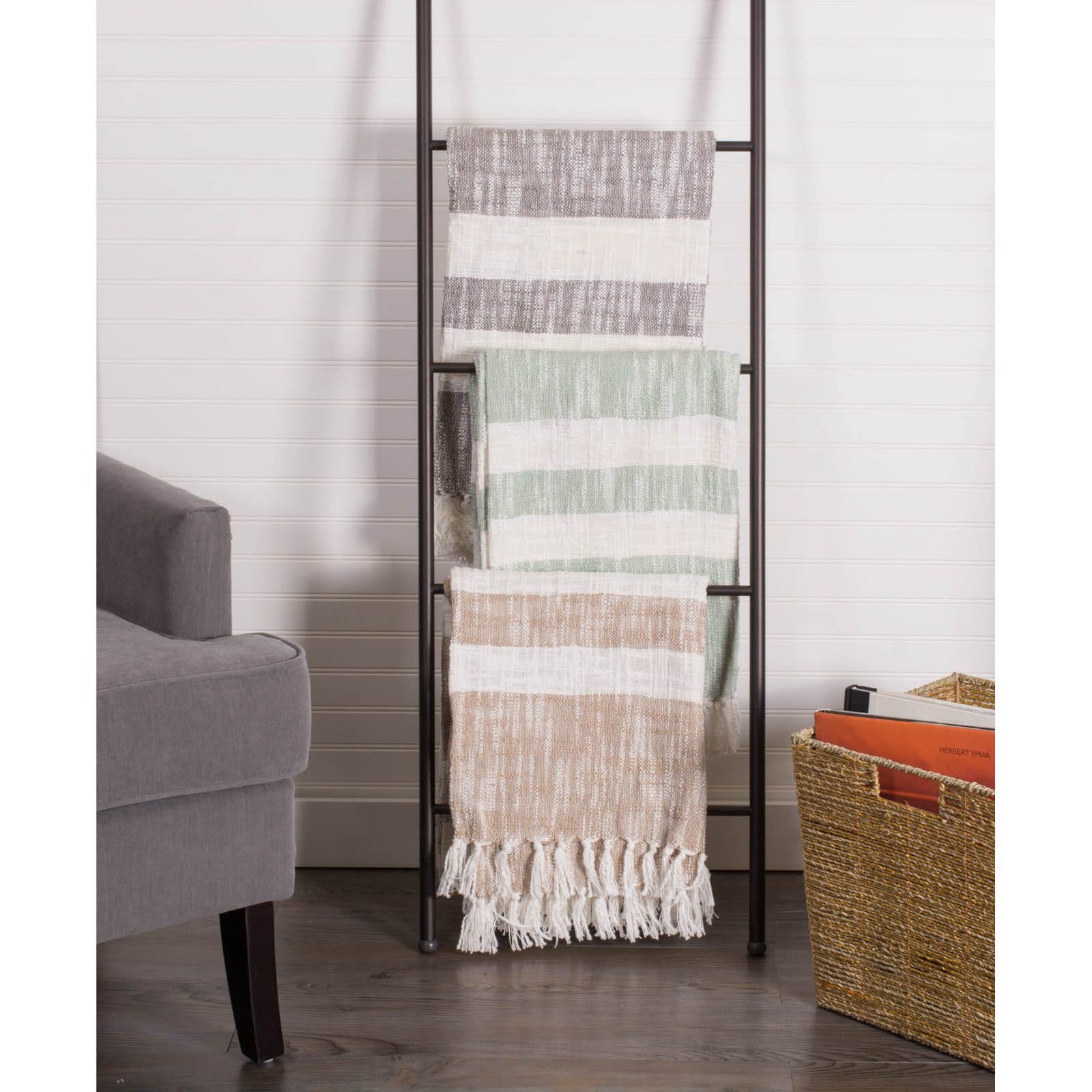 DII® Mint Slub Stripe Throw