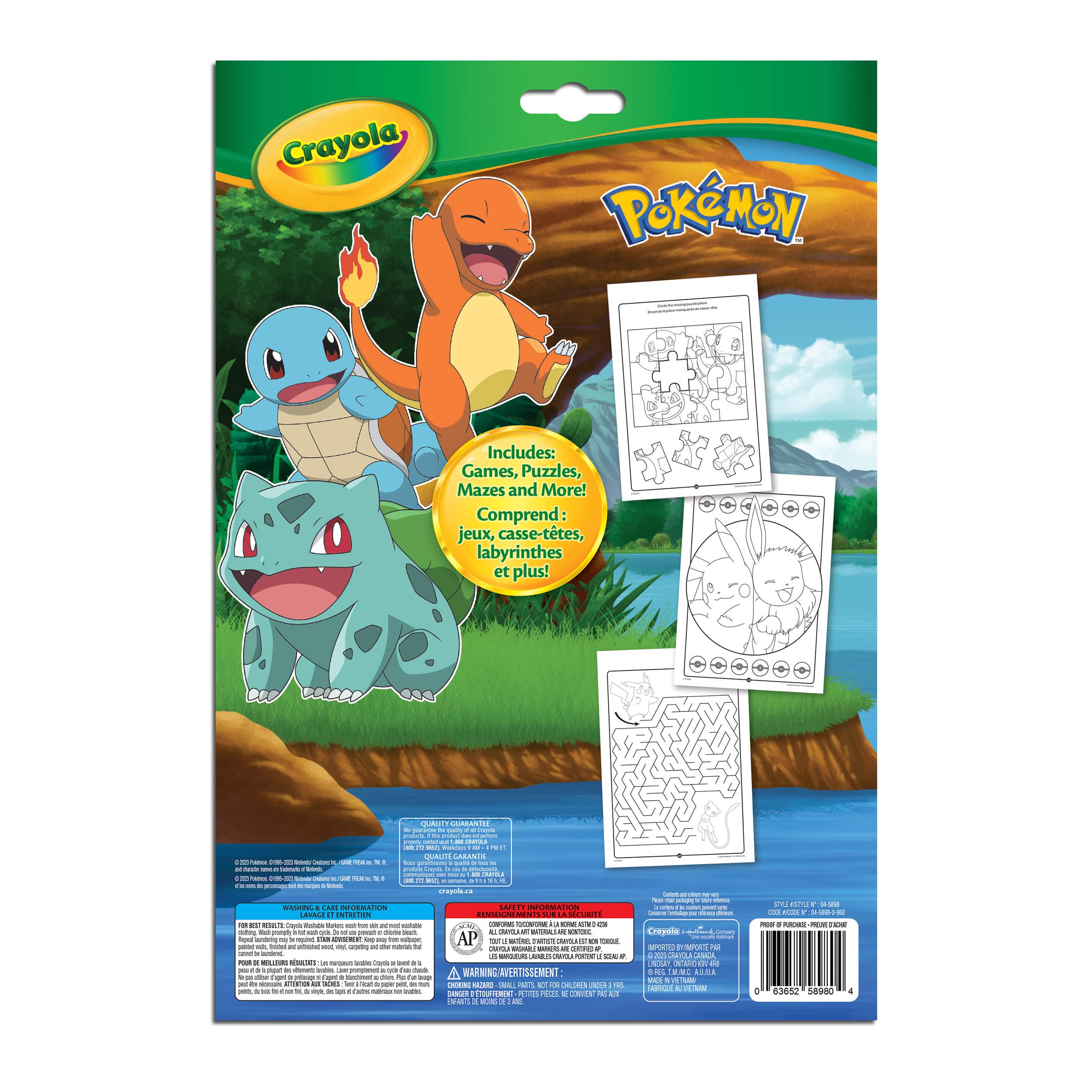 Bloc de pages &#xE0; colorier et d&#x2019;activit&#xE9;s Pok&#xE9;mon de Crayola