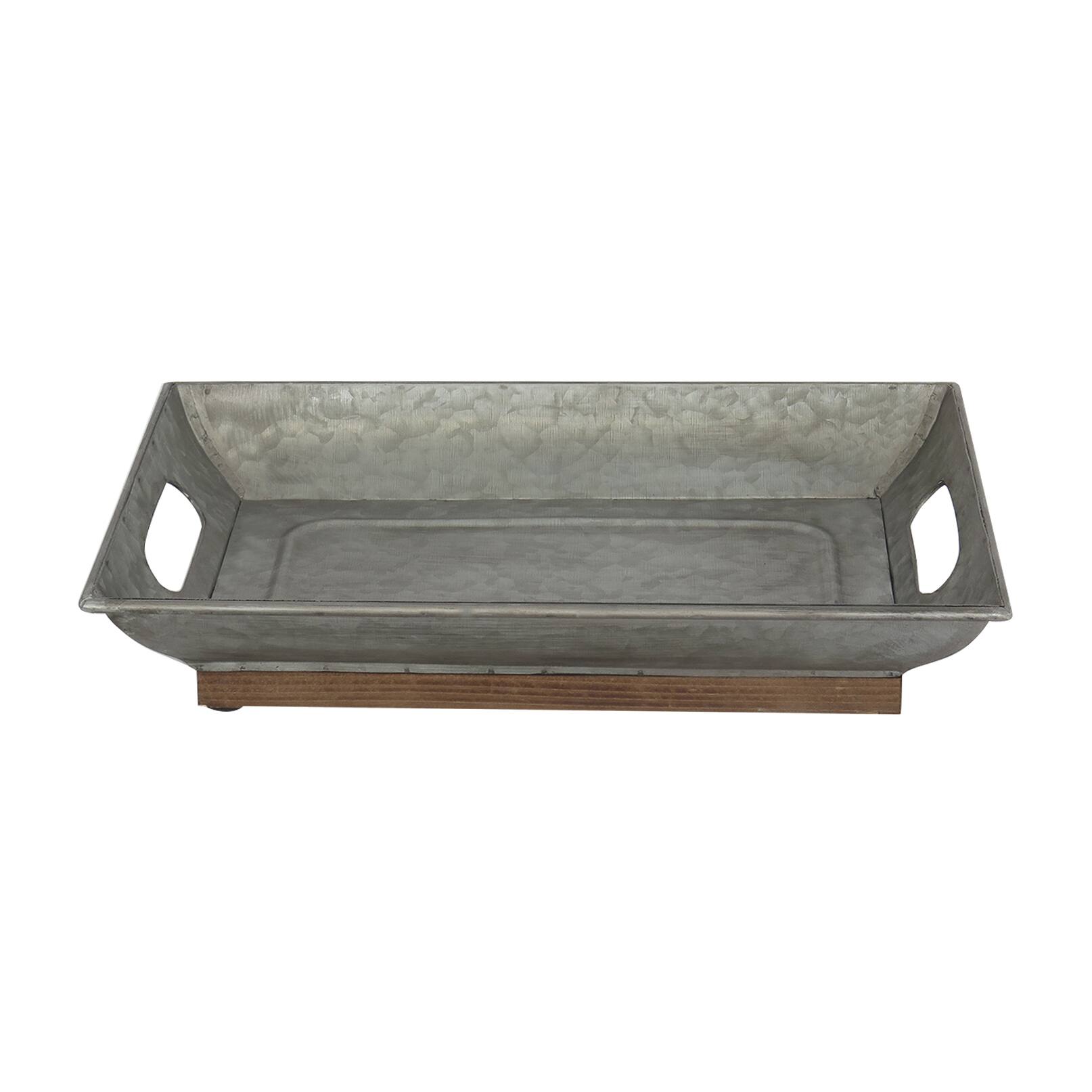 wood and iron tray