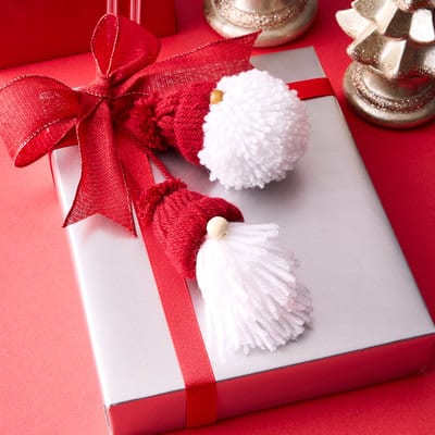 Yarn Santa Ornament
