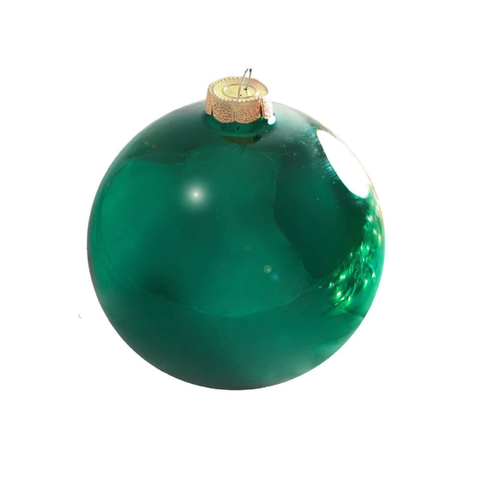 Whitehurst 2 Pack 6" Shiny Glass Ball Ornaments