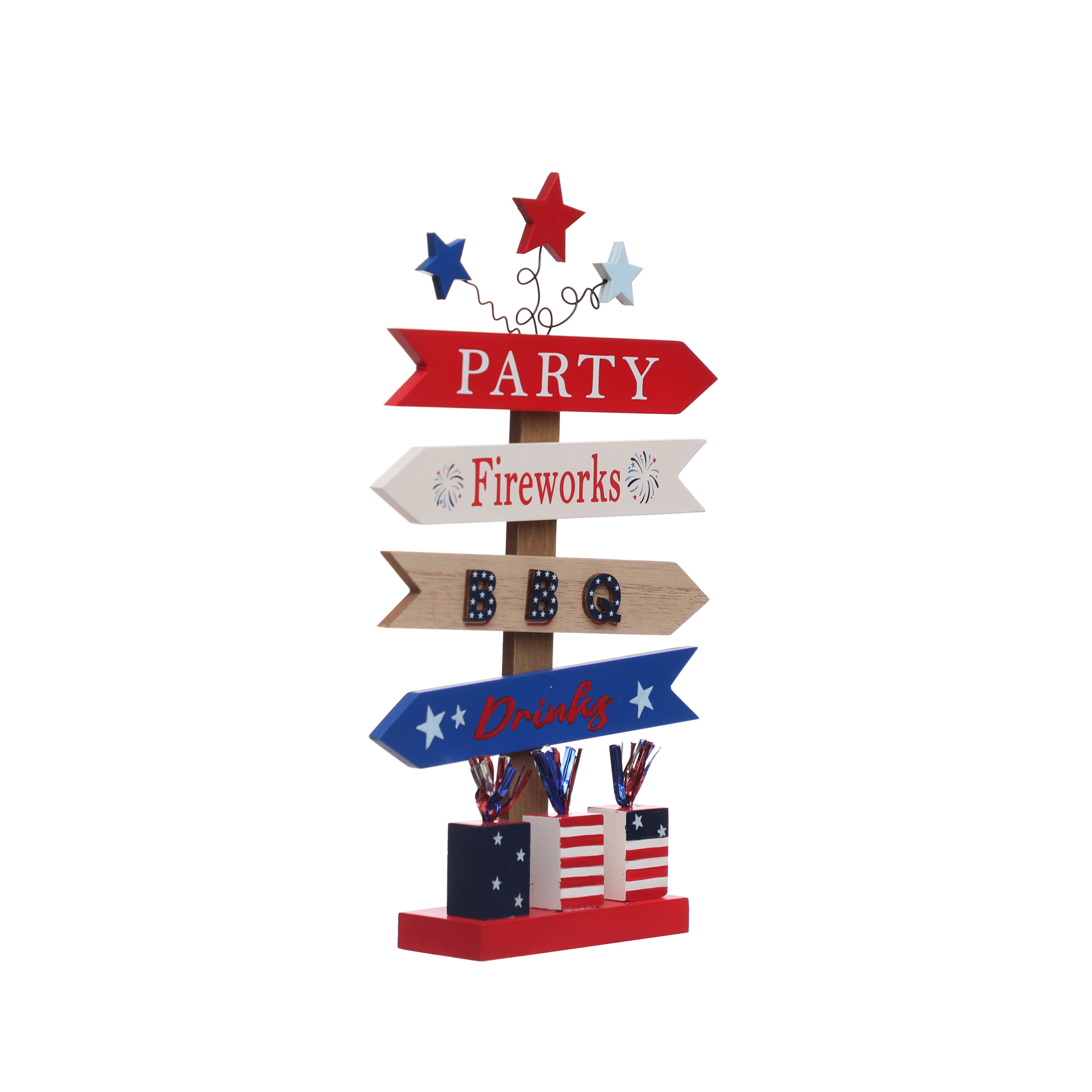 10&#x22; July 4th Directional Tabletop Sign by Celebrate It&#x2122;