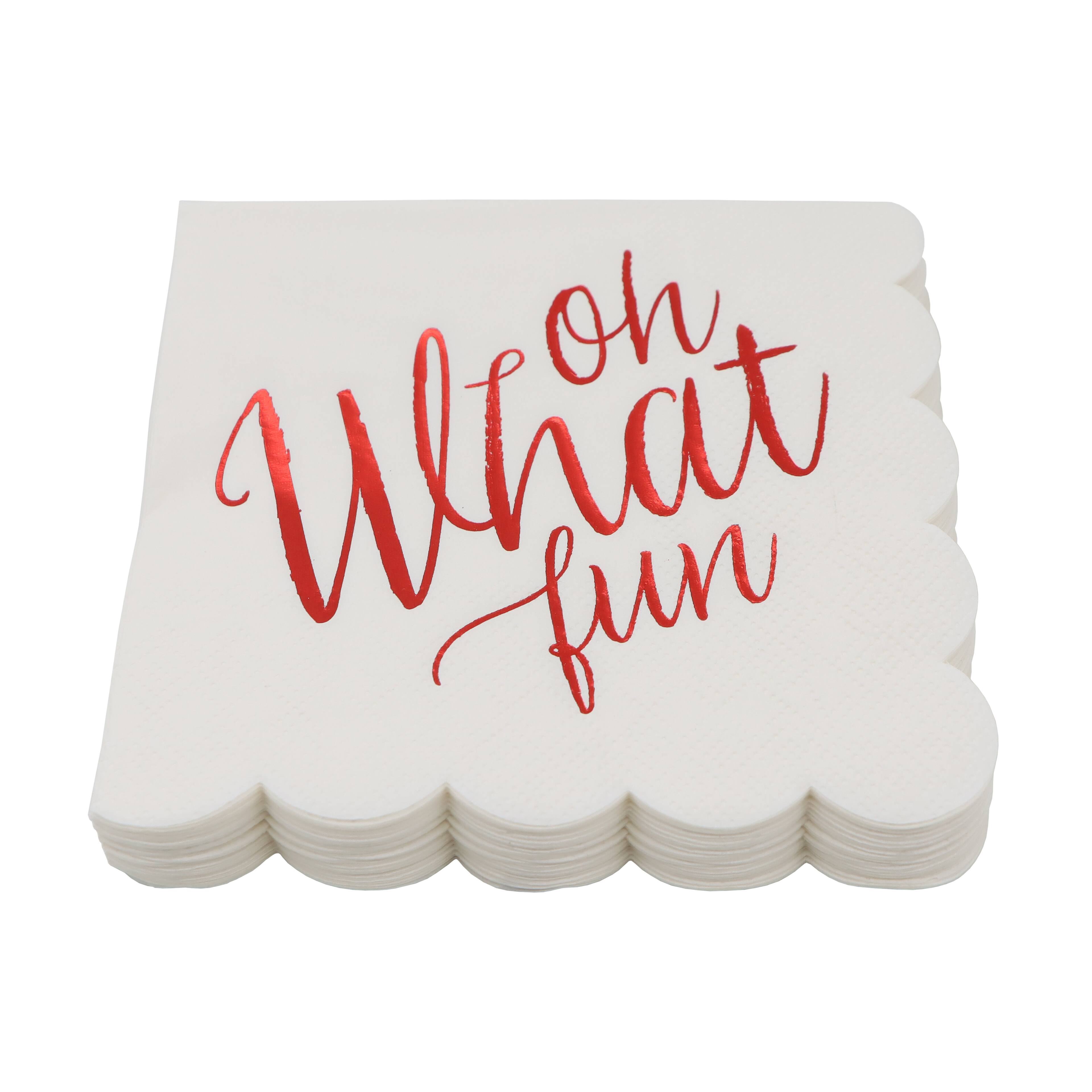 Oh What Fun Beverage Napkins, 20ct. by Celebrate It&#x2122;