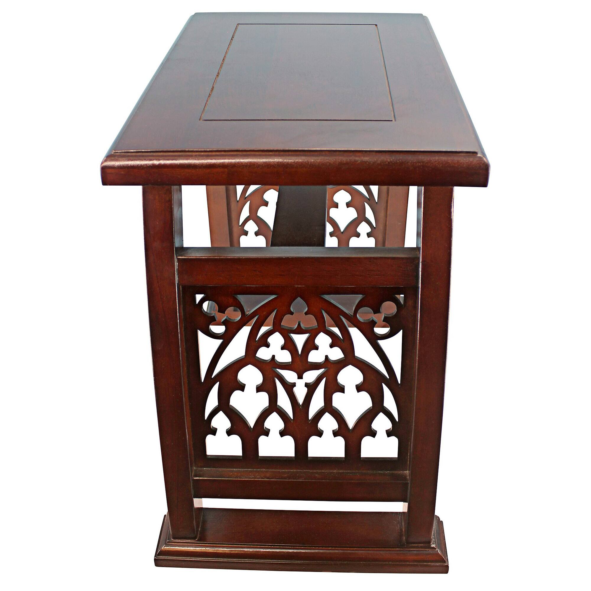 Design Toscano 17.5&#x22; St. Thomas Aquinas Gothic Wooden Stool
