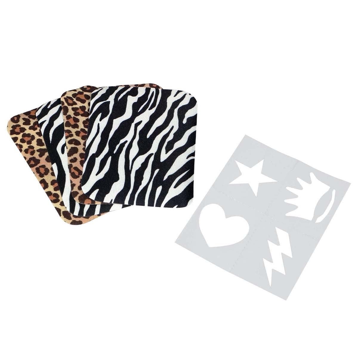 SINGER&#xAE; Leopard &#x26; Zebra Iron-on Printed Twill Patches