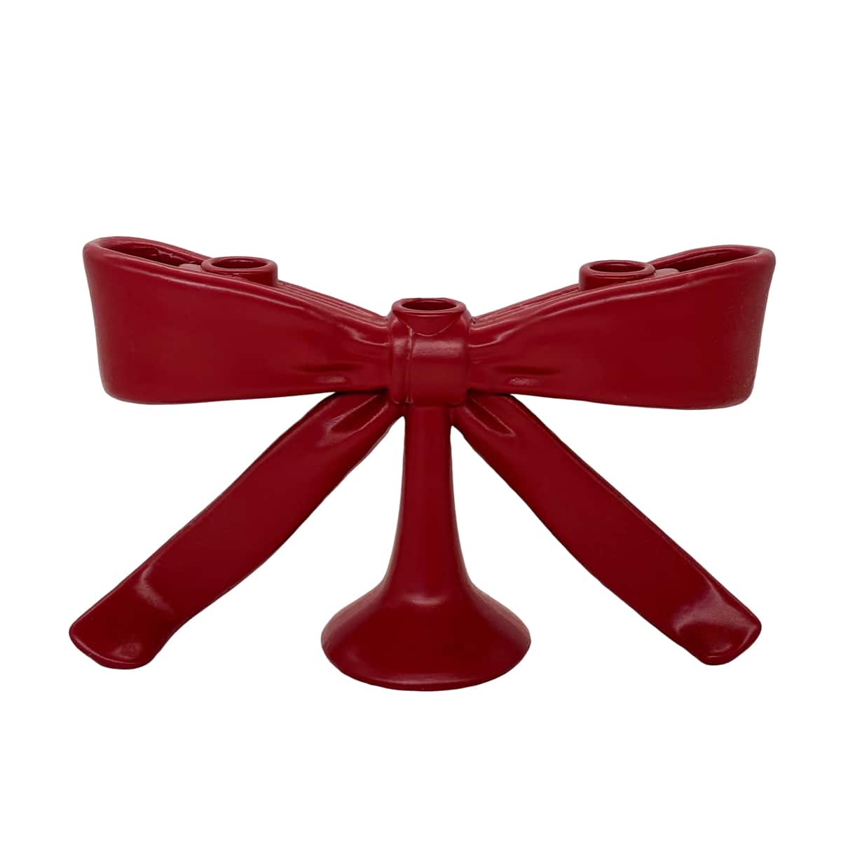 Christmas Bow Taper Candle Holder by Ashland®