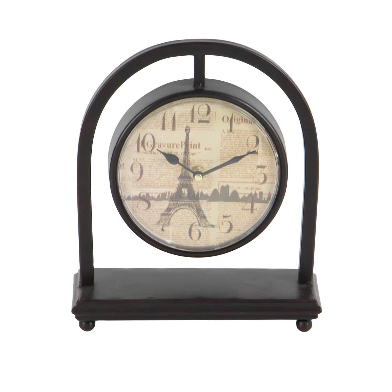 11&#x22; Black Metal Vintage Hanging Clock Set