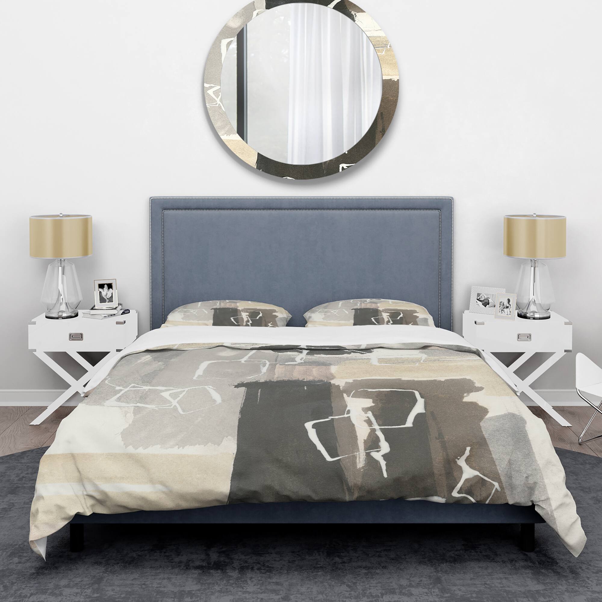 Designart &#x27;Glam Dancing shape I&#x27; Glam Bedding Set - Duvet Cover &#x26; Shams