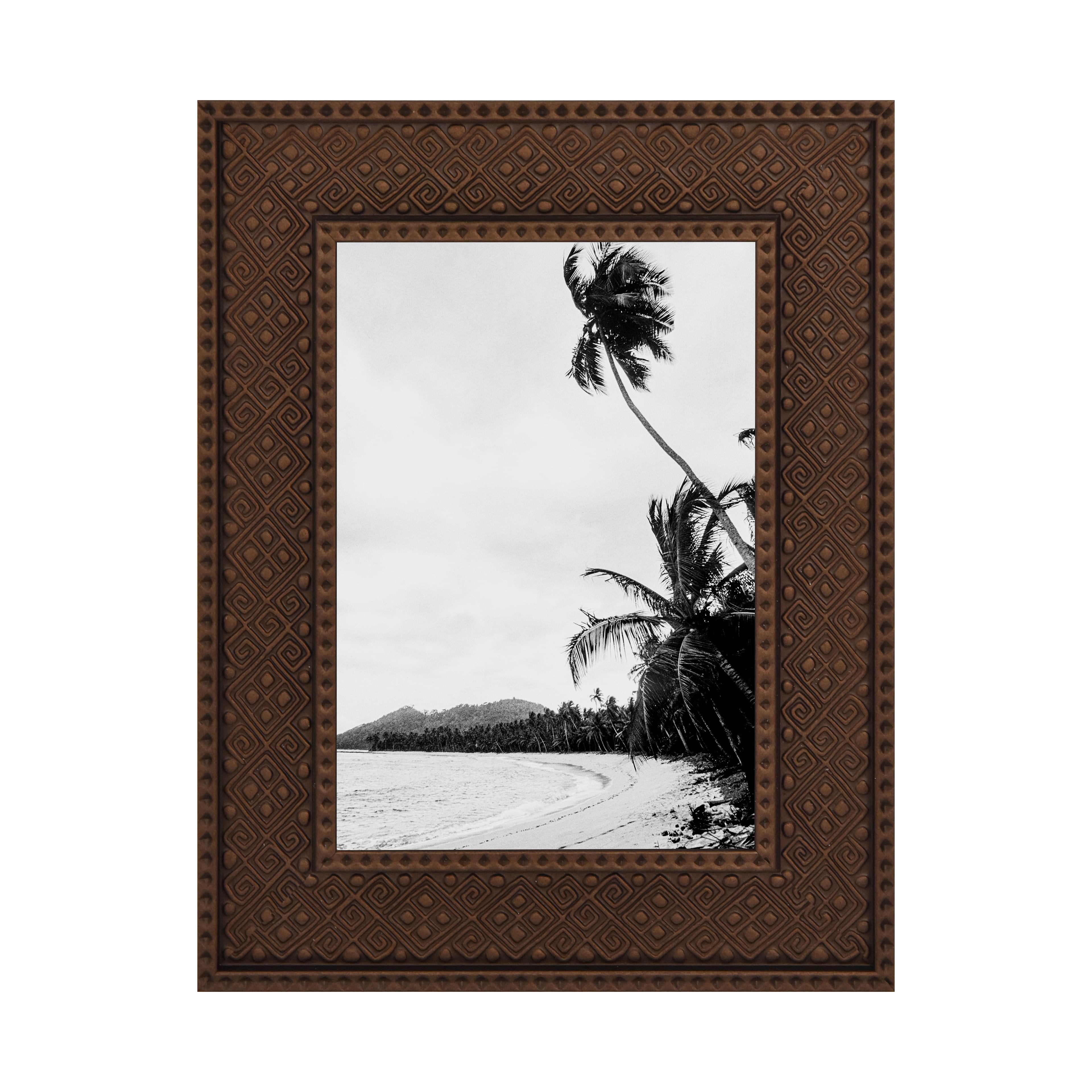 5&#x22; x 7&#x22; Dark Faux Wood Carved Tabletop Frame by Studio D&#xE9;cor&#xAE; Treasured Finds