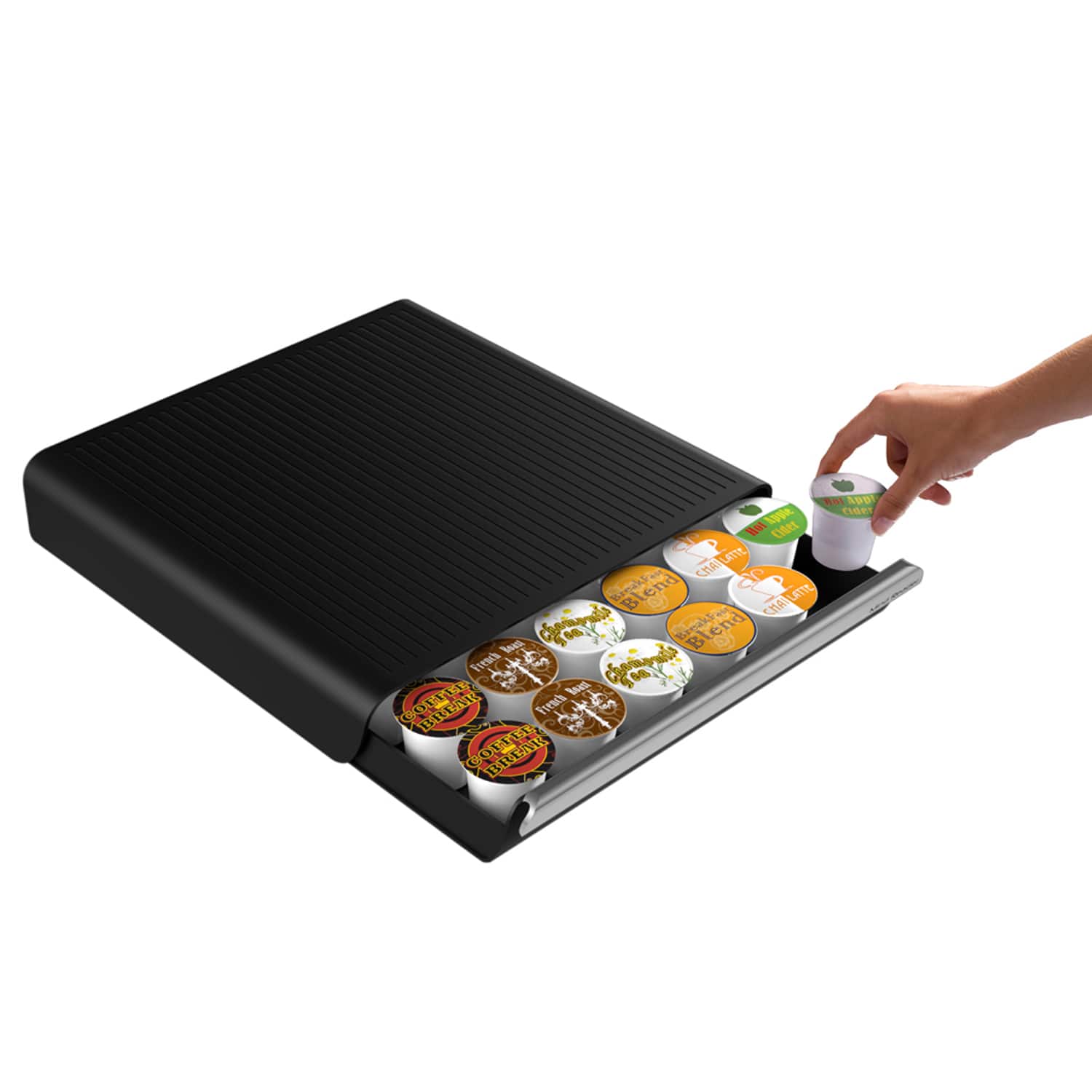 Mind Reader Black Hero Coffee Pod Drawer