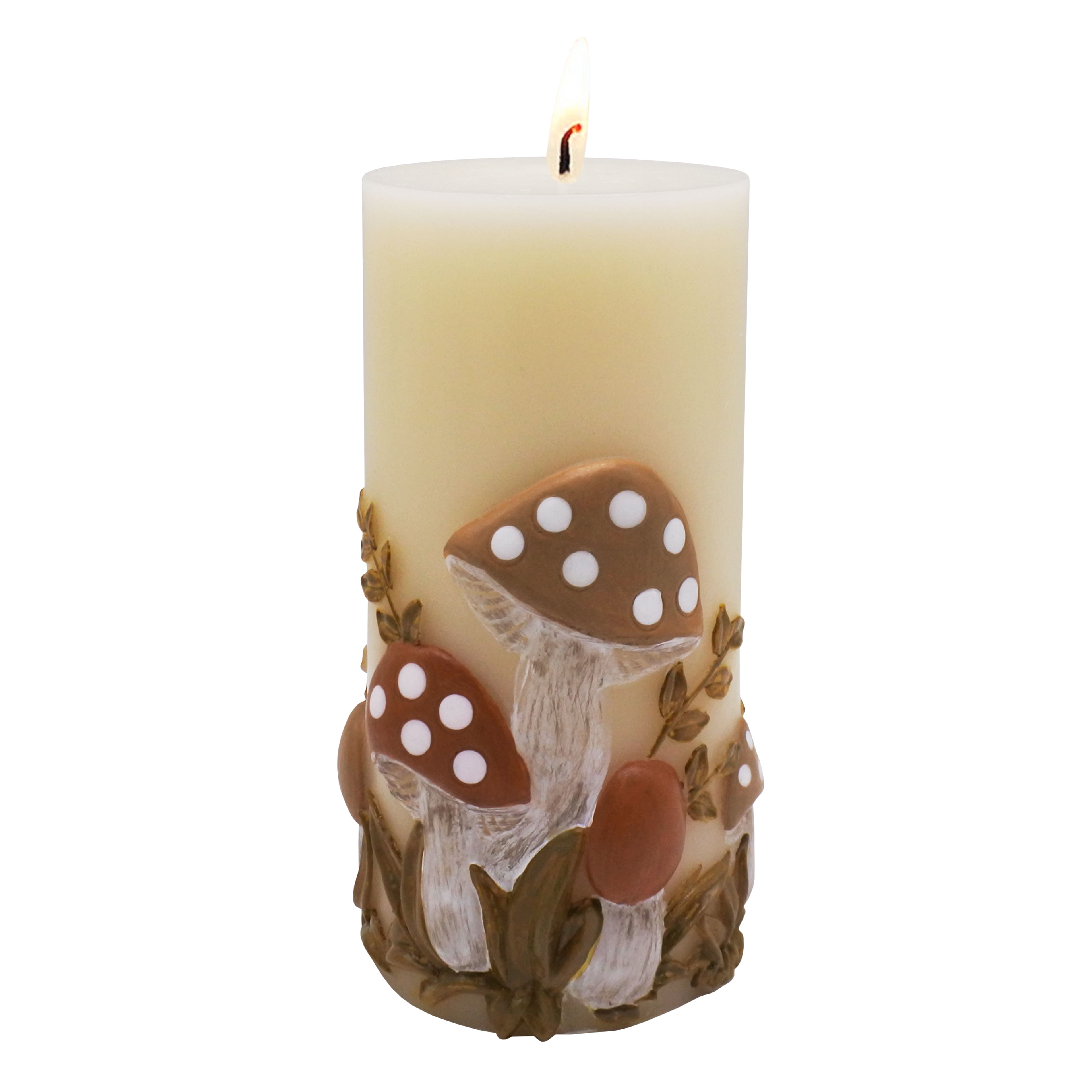 6&#x22; Mushroom Pillar Candle by Ashland&#xAE;