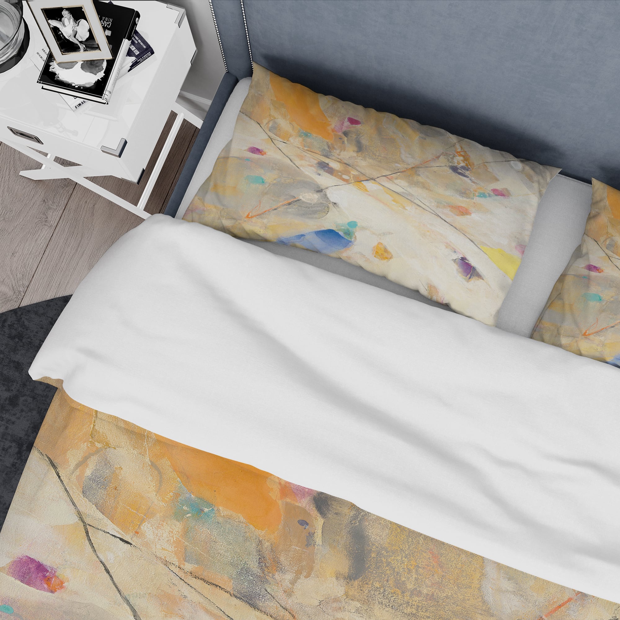 Designart 'Spring Minimalist Confetti II' Geometric Bedding Set - Duvet Cover & Shams