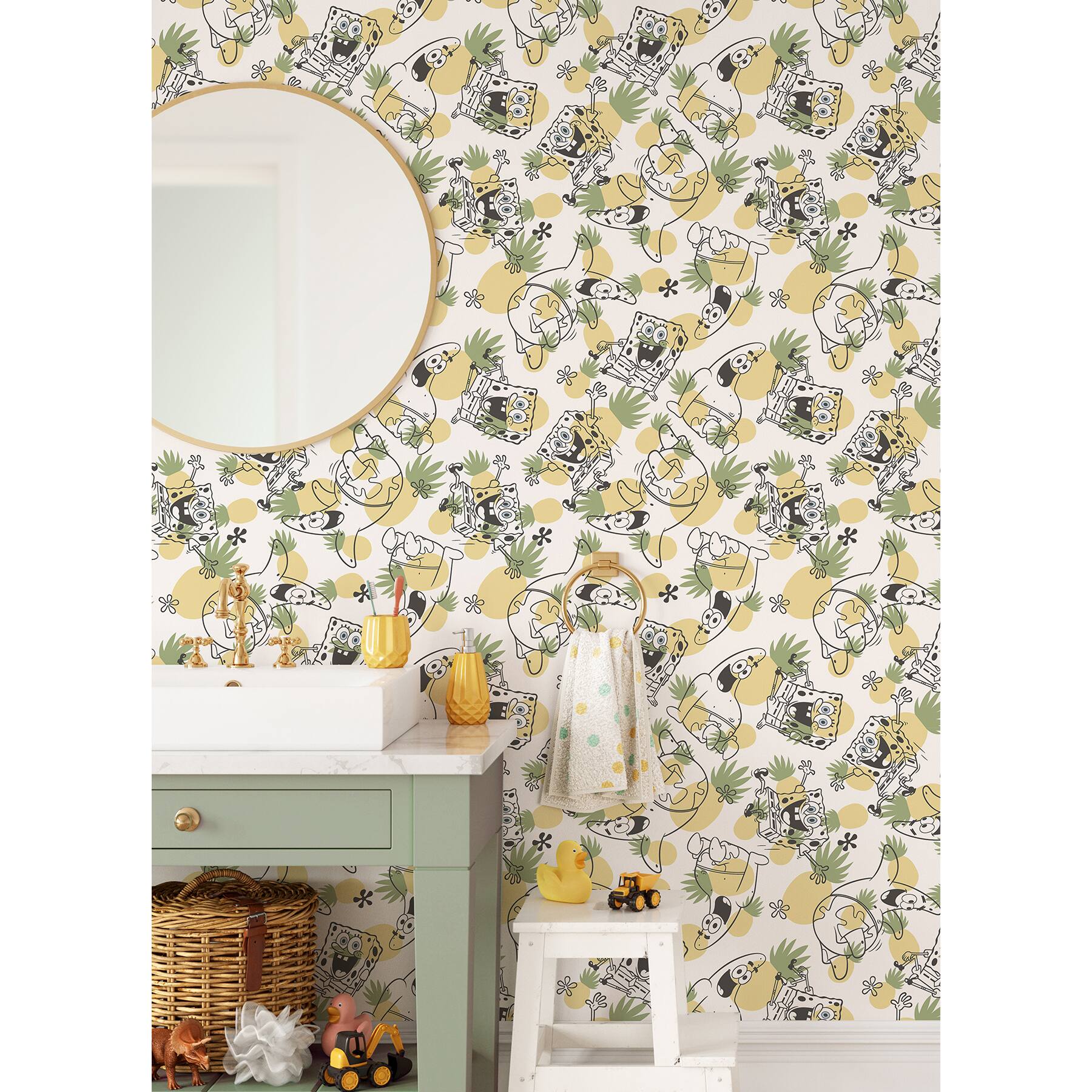 RoomMates SpongeBob&#xA0;SquarePants Pineapple Peel &#x26; Stick Wallpaper