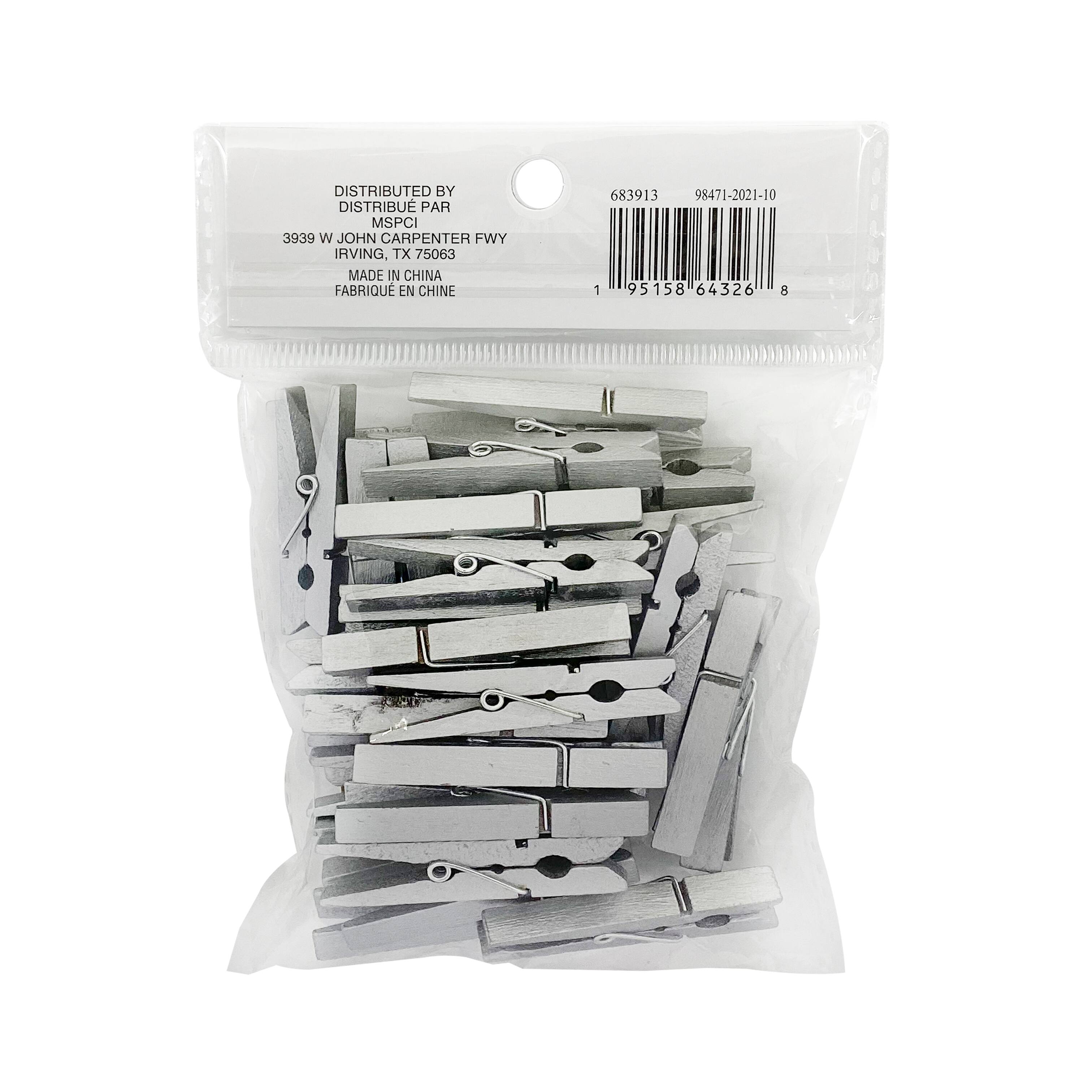 12 Packs: 30 ct. (360 total) Medium Silver Clothespins by Recollections&#x2122;