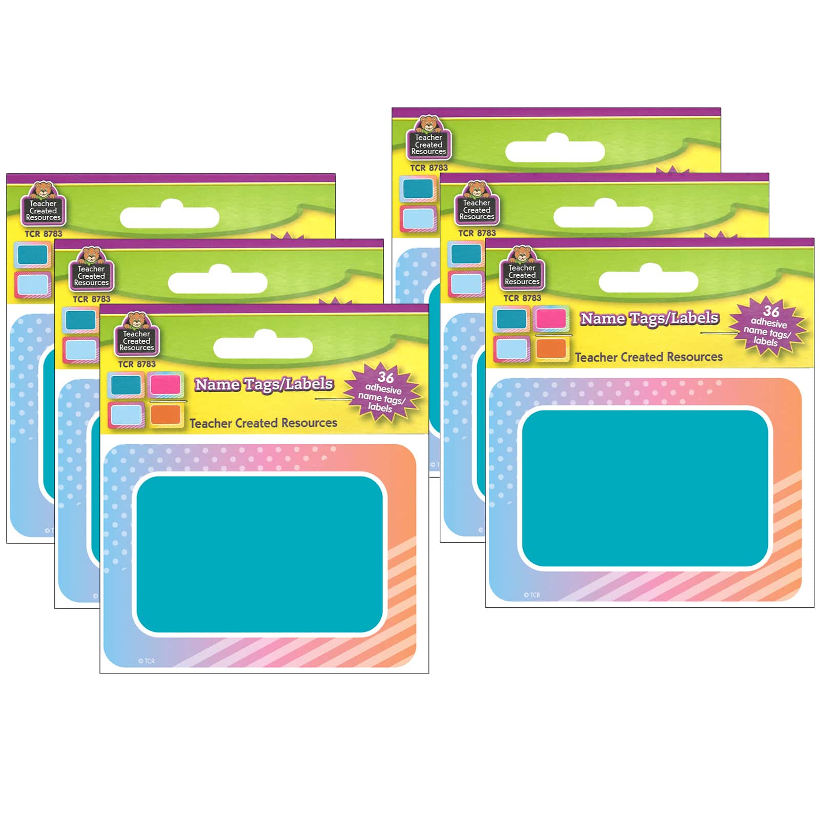 Shop the Teacher Created Resources Colorful Vibes Name Tags/Labels, 6 packs of 36 at Michaels.com