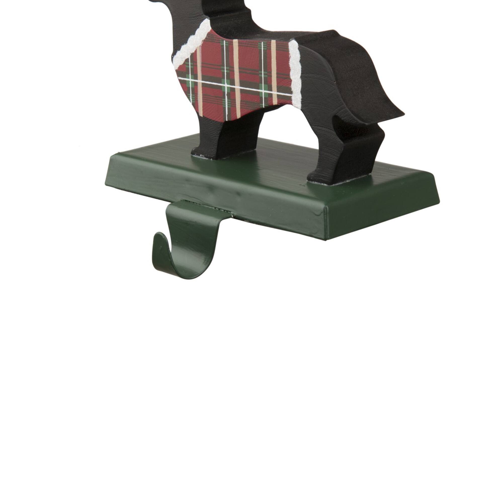Glitzhome&#xAE; 6&#x22; Wooden &#x26; Metal Dachshund Stocking Holder