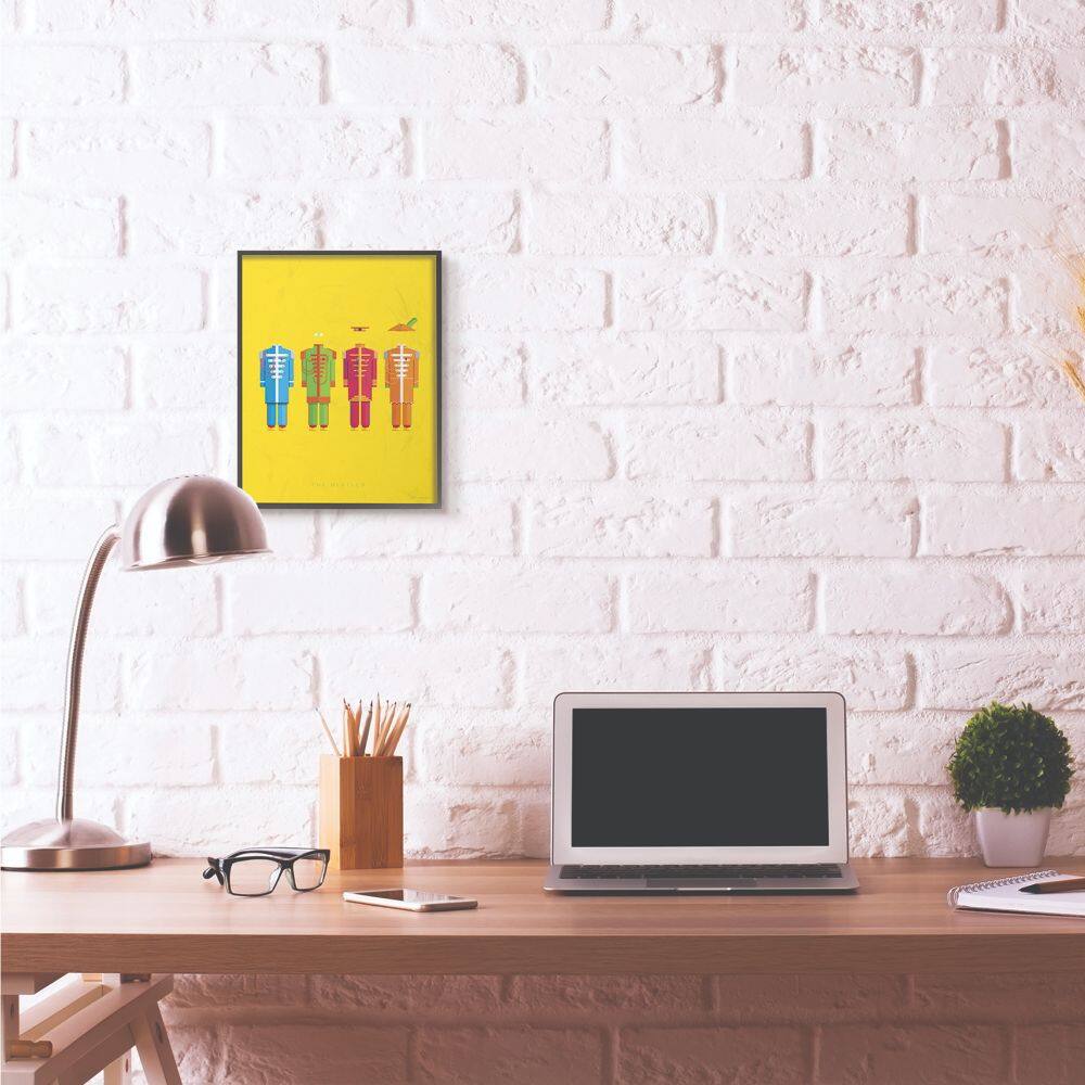 Stupell Industries The Beatles Sgt. Peppers Minimalist Illustration Black Framed Wall Art