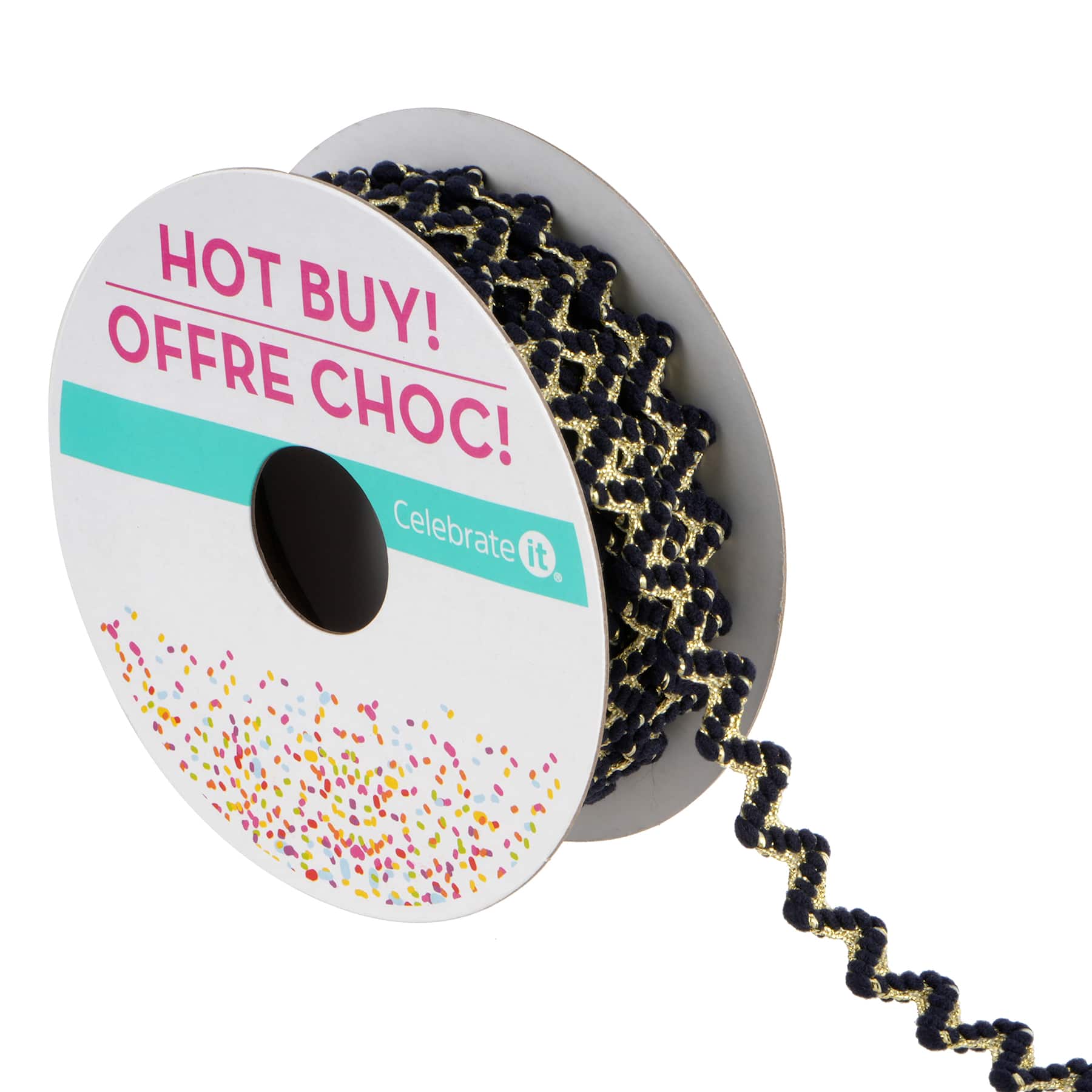 3/8&#x22; x 3yd. Gold Metallic Ric Rac Ribbon by Celebrate It&#xAE; Hot Buy!
