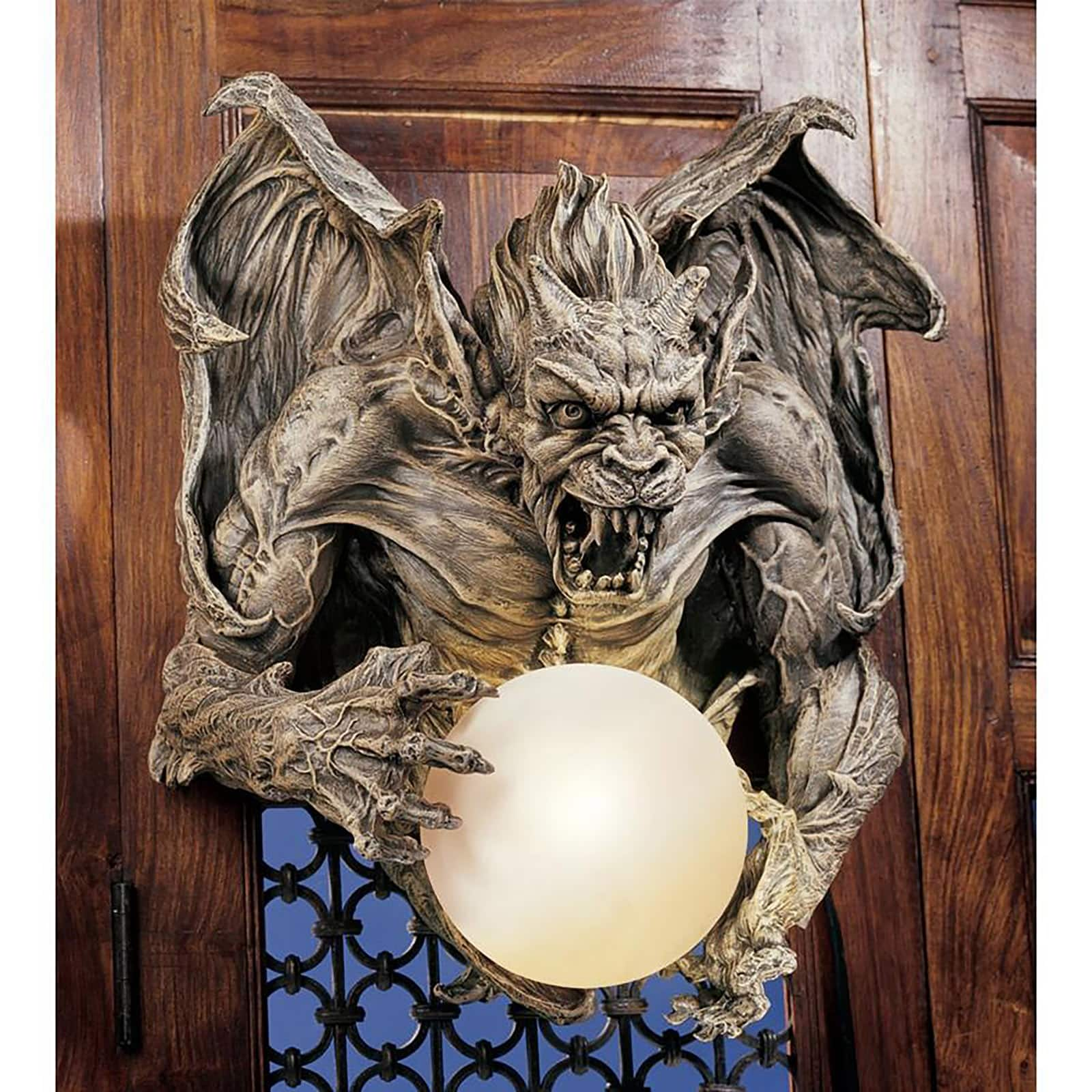 Design Toscano 17&#x22; Merciless The Gargoyle Lighted Wall Sculpture Set