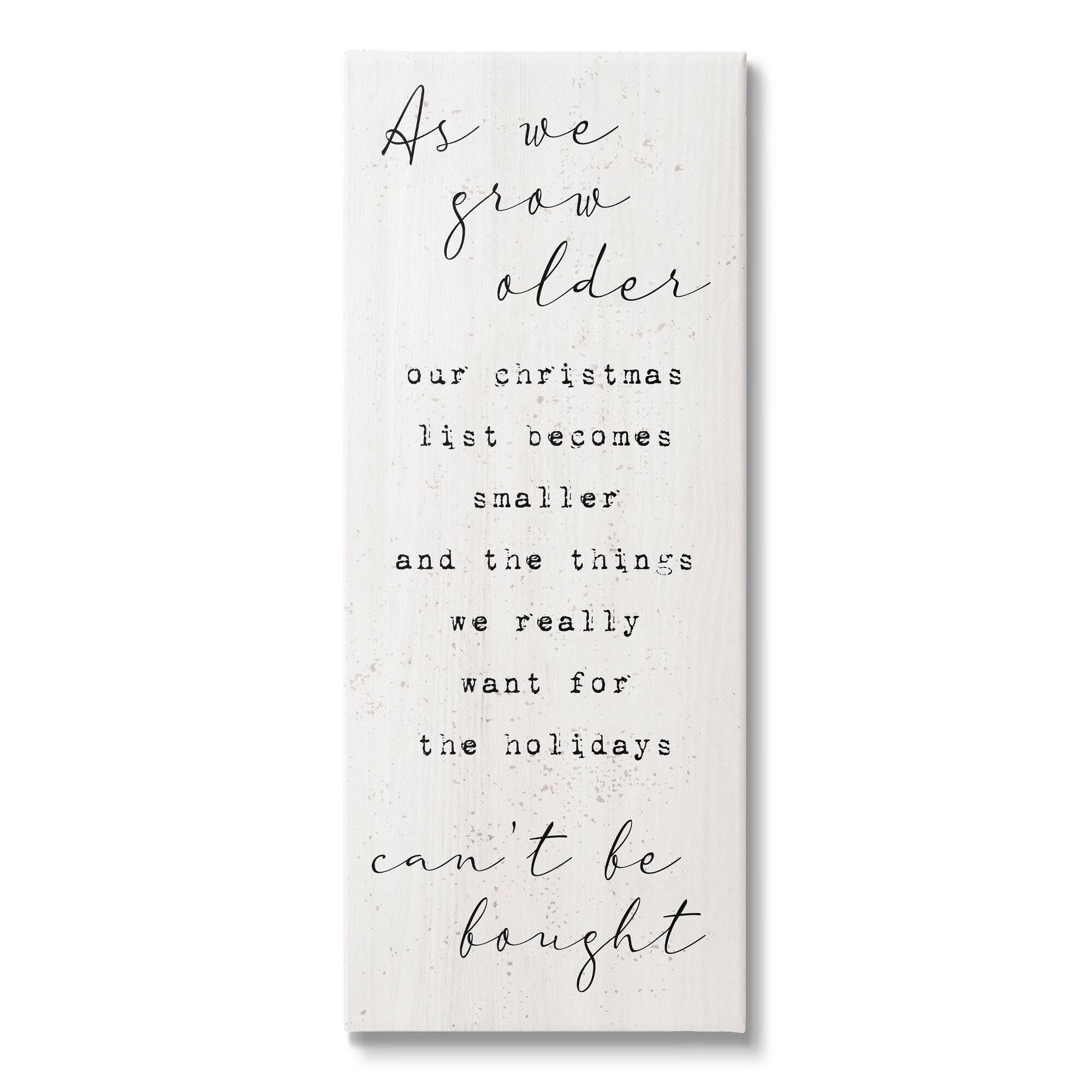Stupell Industries Gifts That Can't Be Bought Holiday Canvas Wall Art