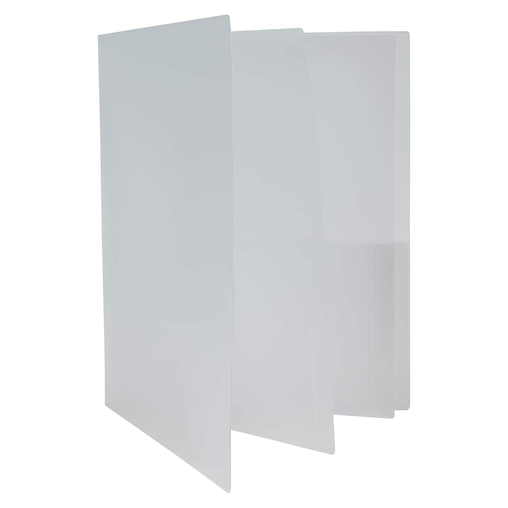 JAM Paper Heavy Duty Plastic 6-Pocket Folder, 2ct.