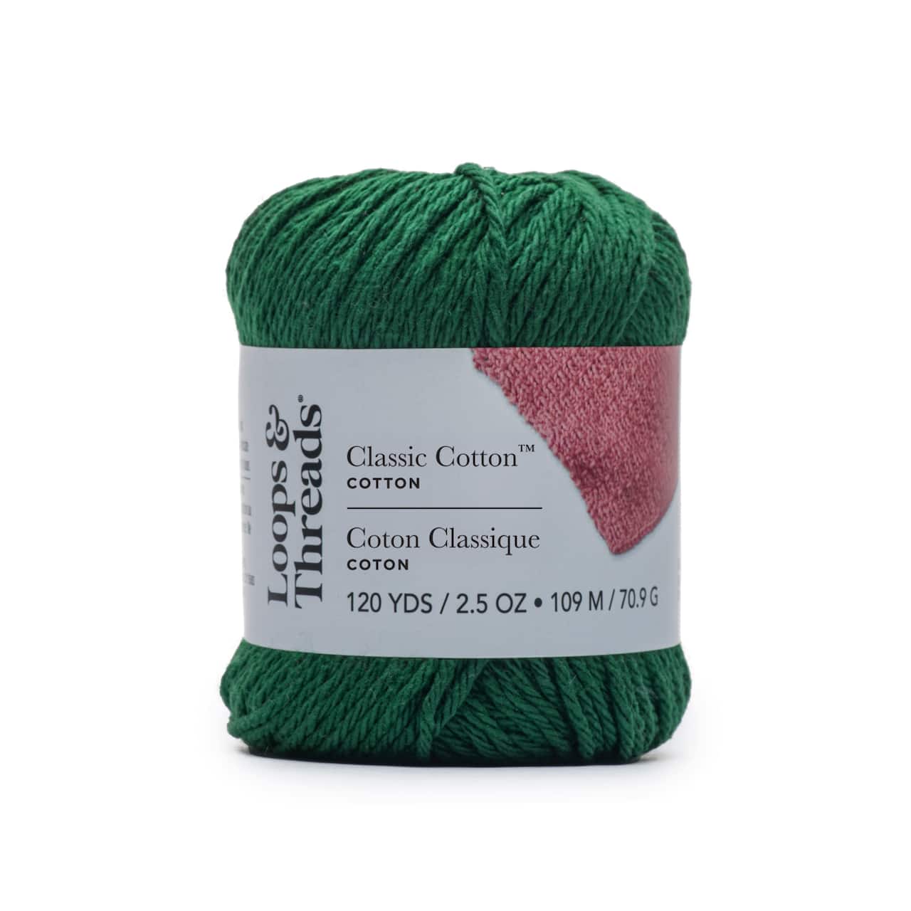 Classic Cotton™ Yarn by Loops & Threads®, Color: Pine | Michaels