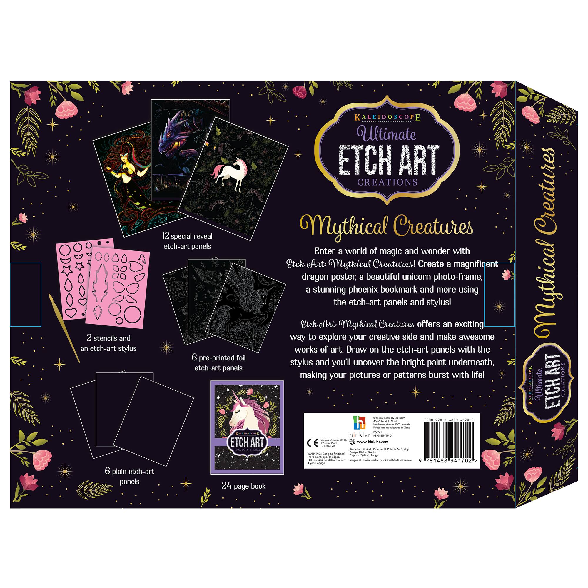 Hinkler Mythical Creatures Kaleidoscope Ultimate Etch Art Kit