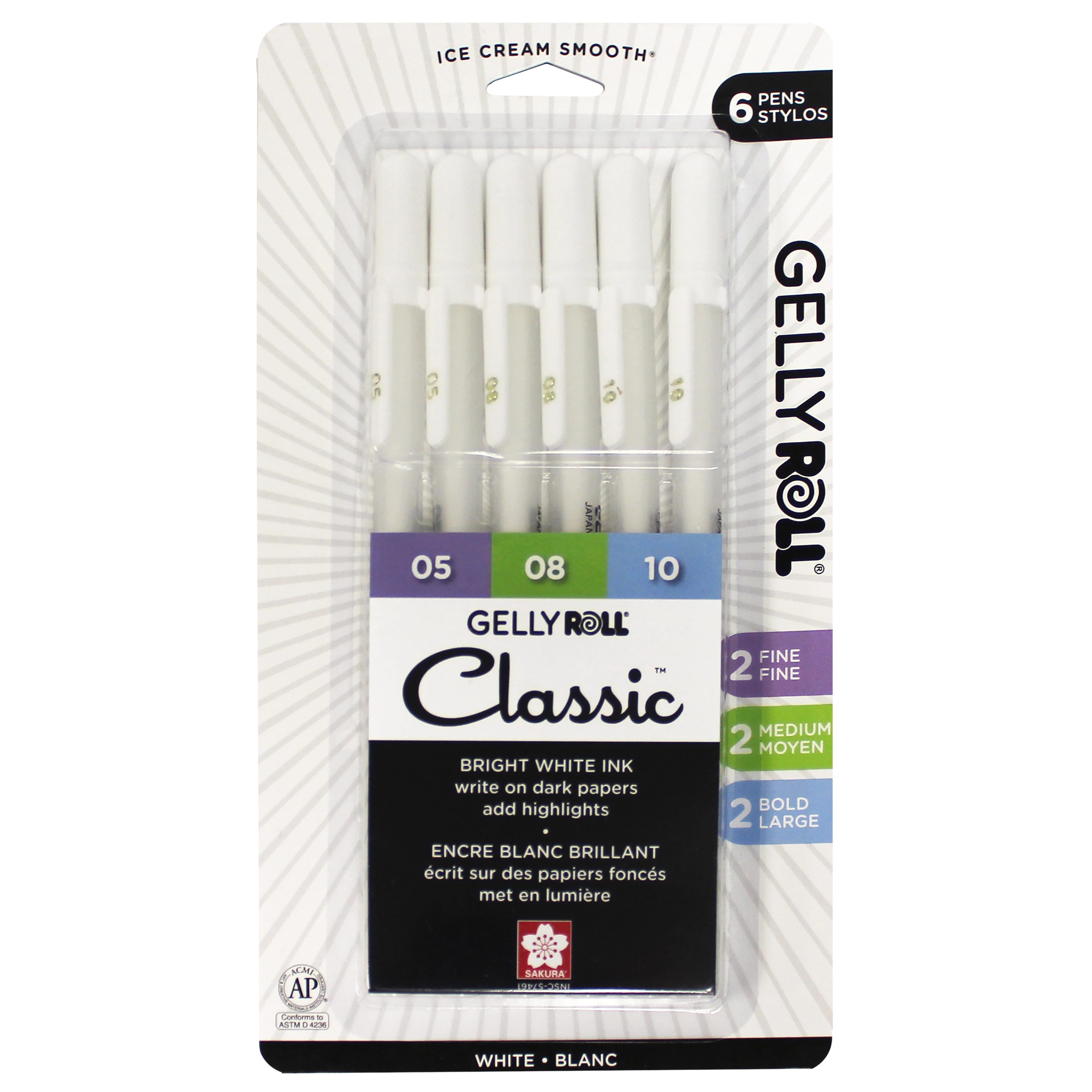 Sakura Gelly Roll Classic Bight White Pen Set