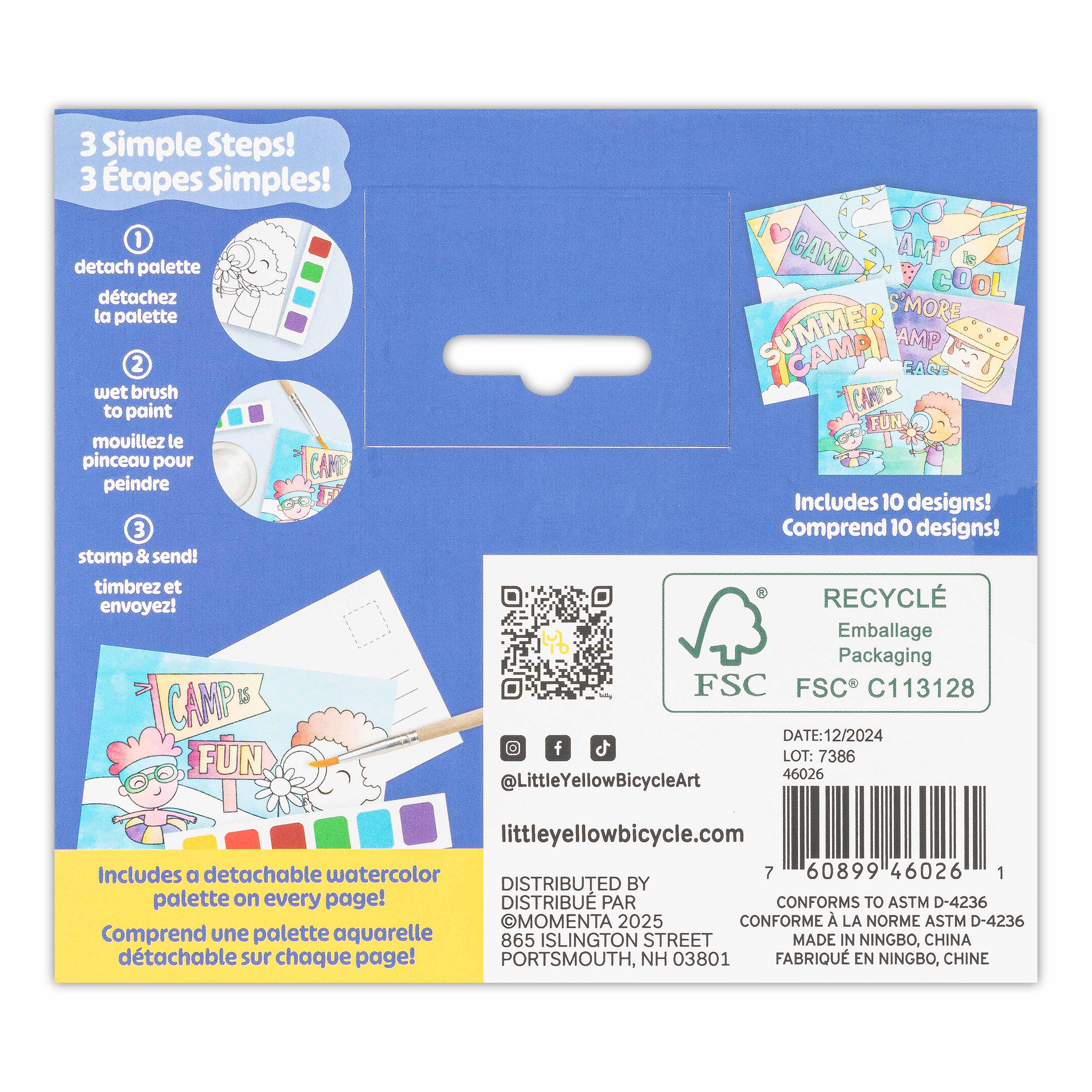 Little Yellow Bicycle&#xAE; Camp Fun Watercolor Postcard Kit