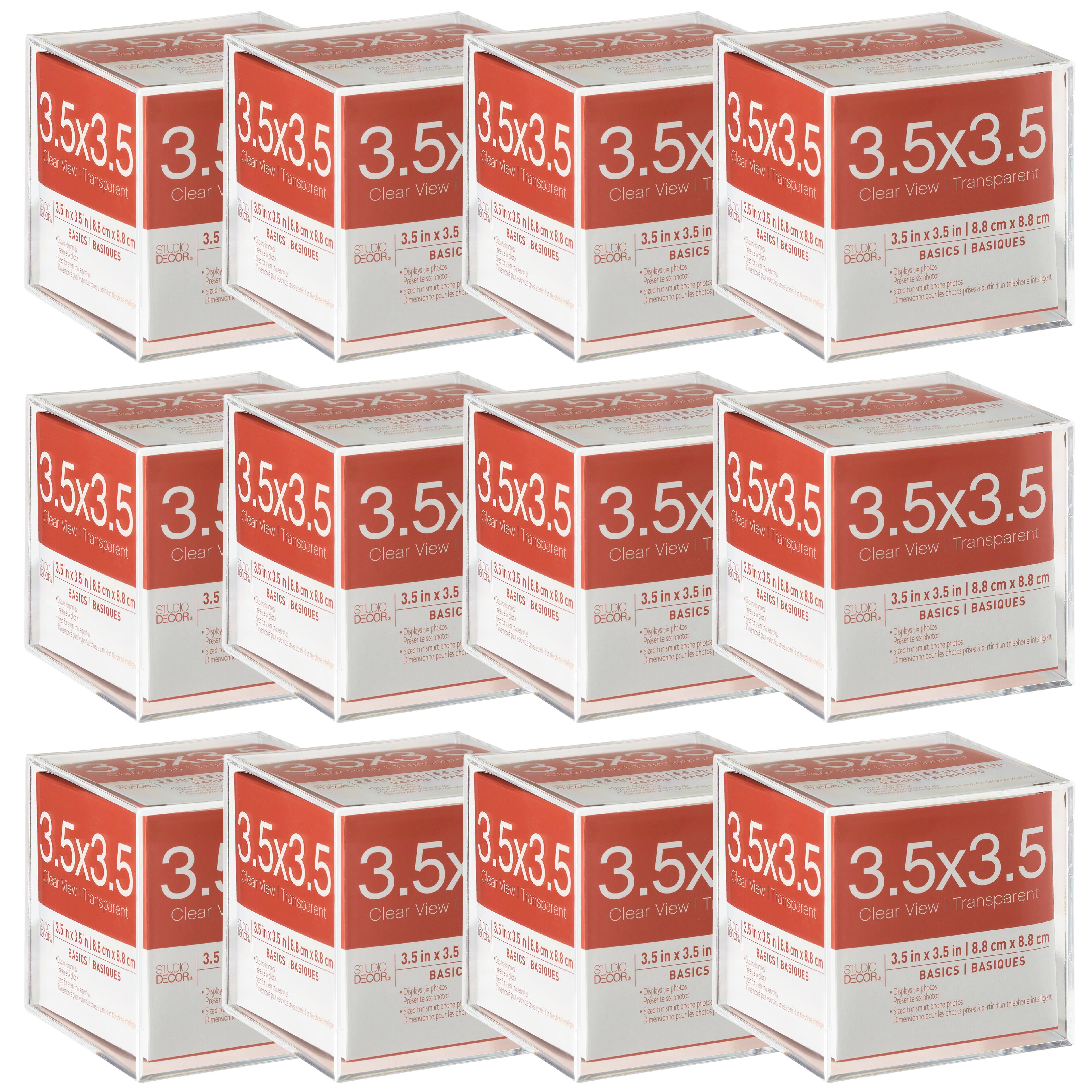12 Pack: Acrylic Photo Cube Basics By Studio Décor®, 3.5" x 3.5"
