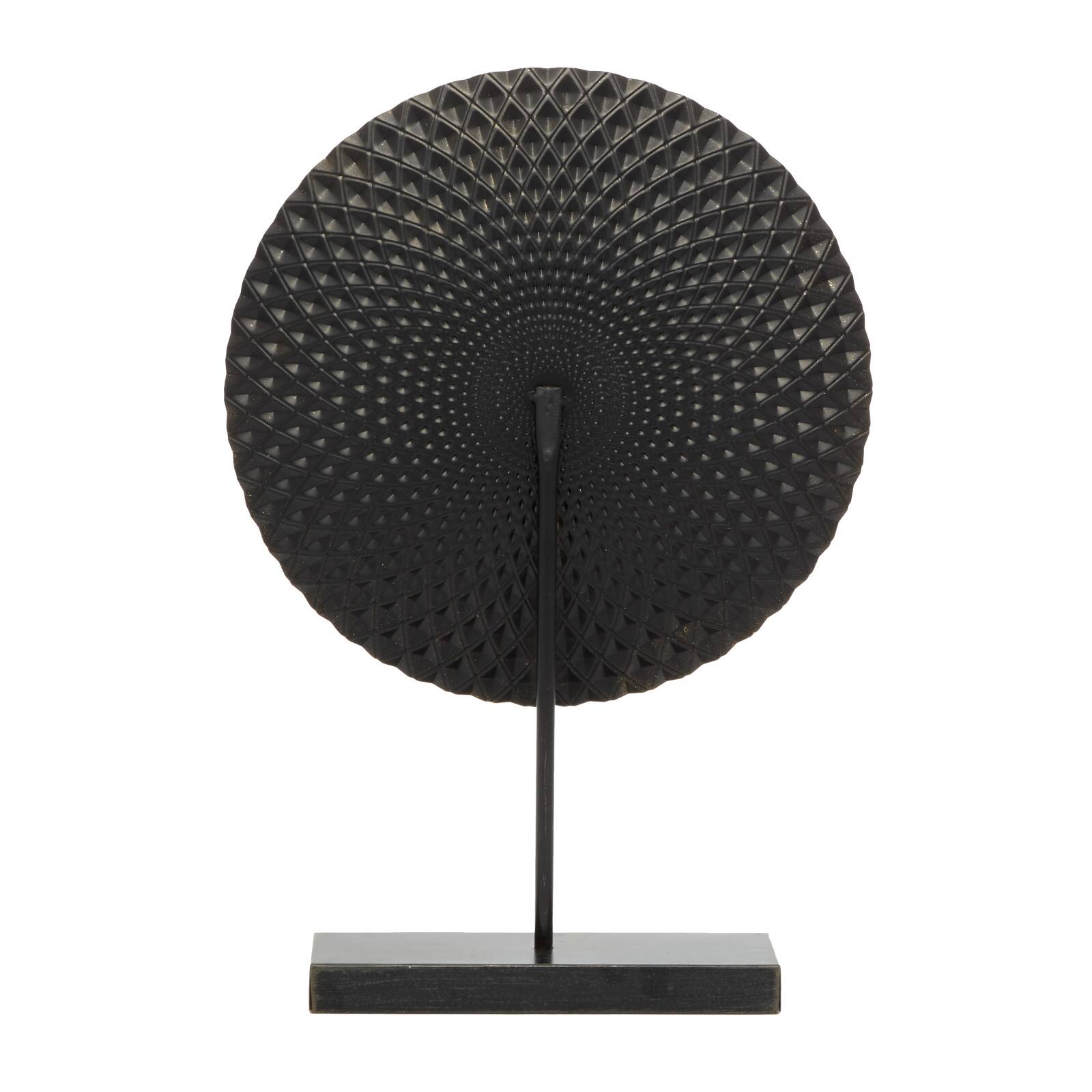 20" Gray & Gold Metal Mandala Sculpture