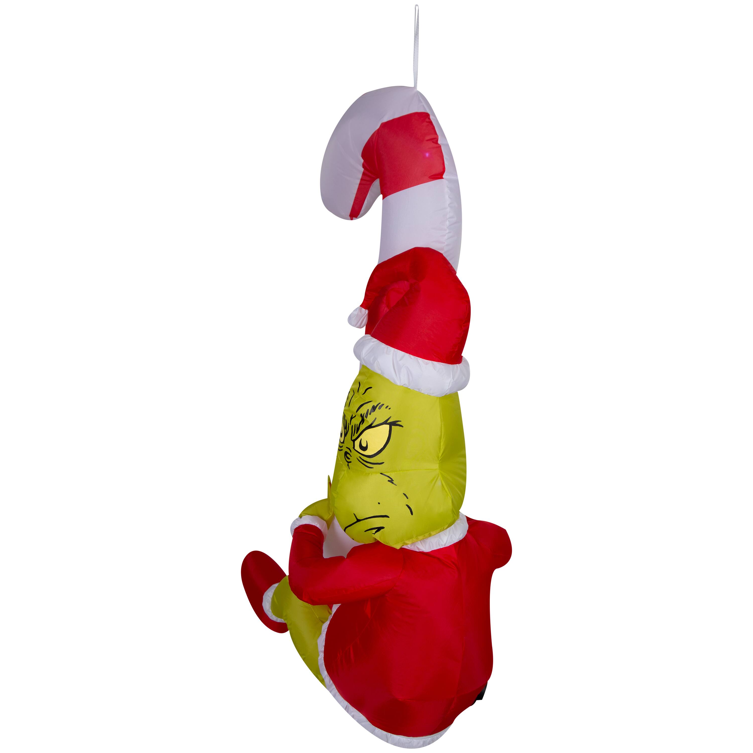 4.5ft. Airblown&#xAE; Inflatable Christmas Hanging Grinch with Candy Cane