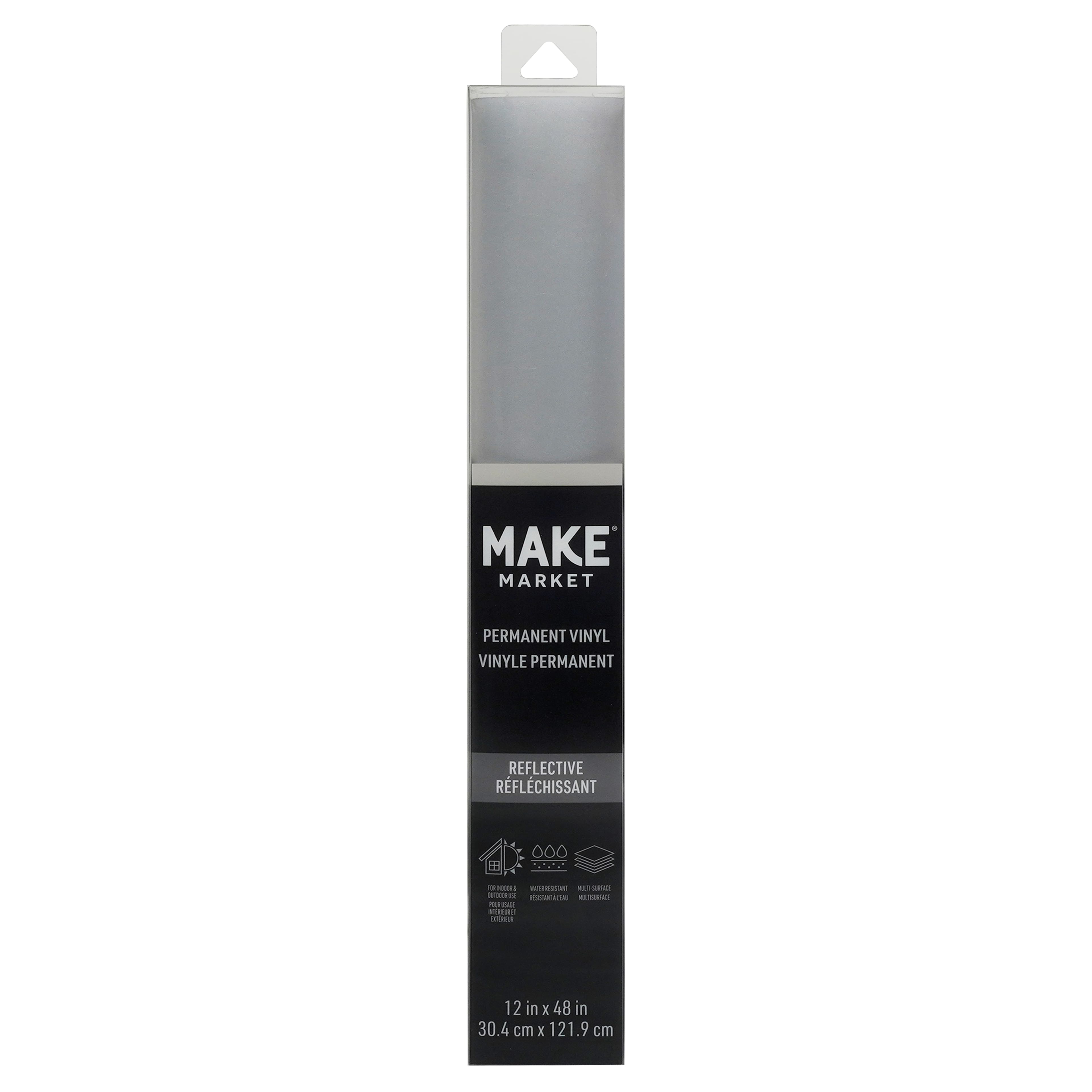 12 Pack: Reflective Silver Permanent Vinyl by Make Market®