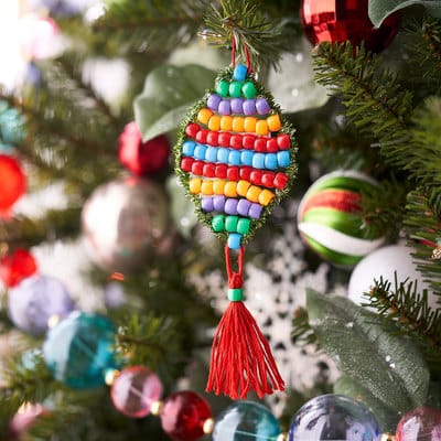 Woven Pony Bead Ornament | Projects | Michaels