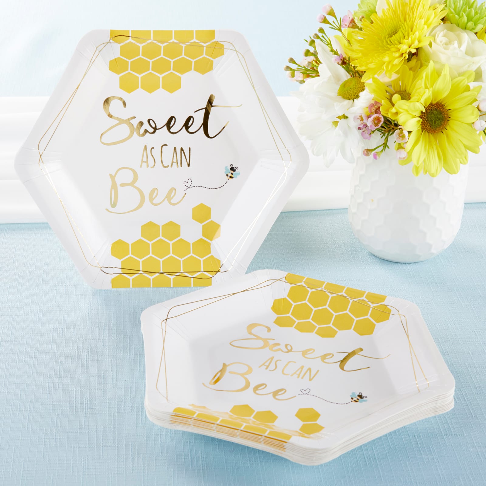 Kate Aspen® 7" Sweet As Can Bee Paper Plates, 32ct.