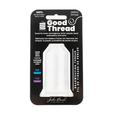 John Bead Good Thread White Bonded Nylon Thread 547 Yards (500m)