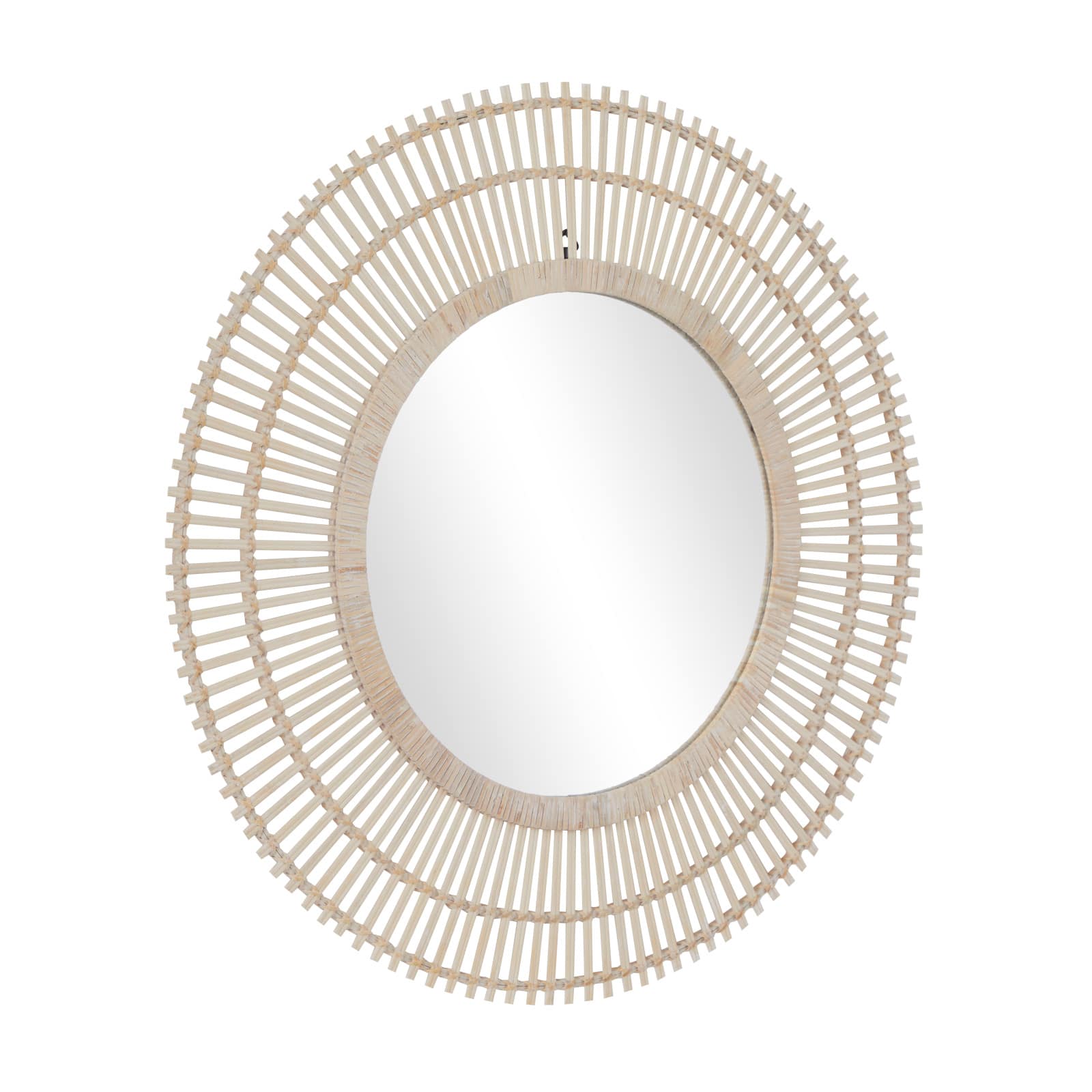 Cream Bohemian Wall Mirror, 36&#x22; x 1&#x22; x 36&#x22;