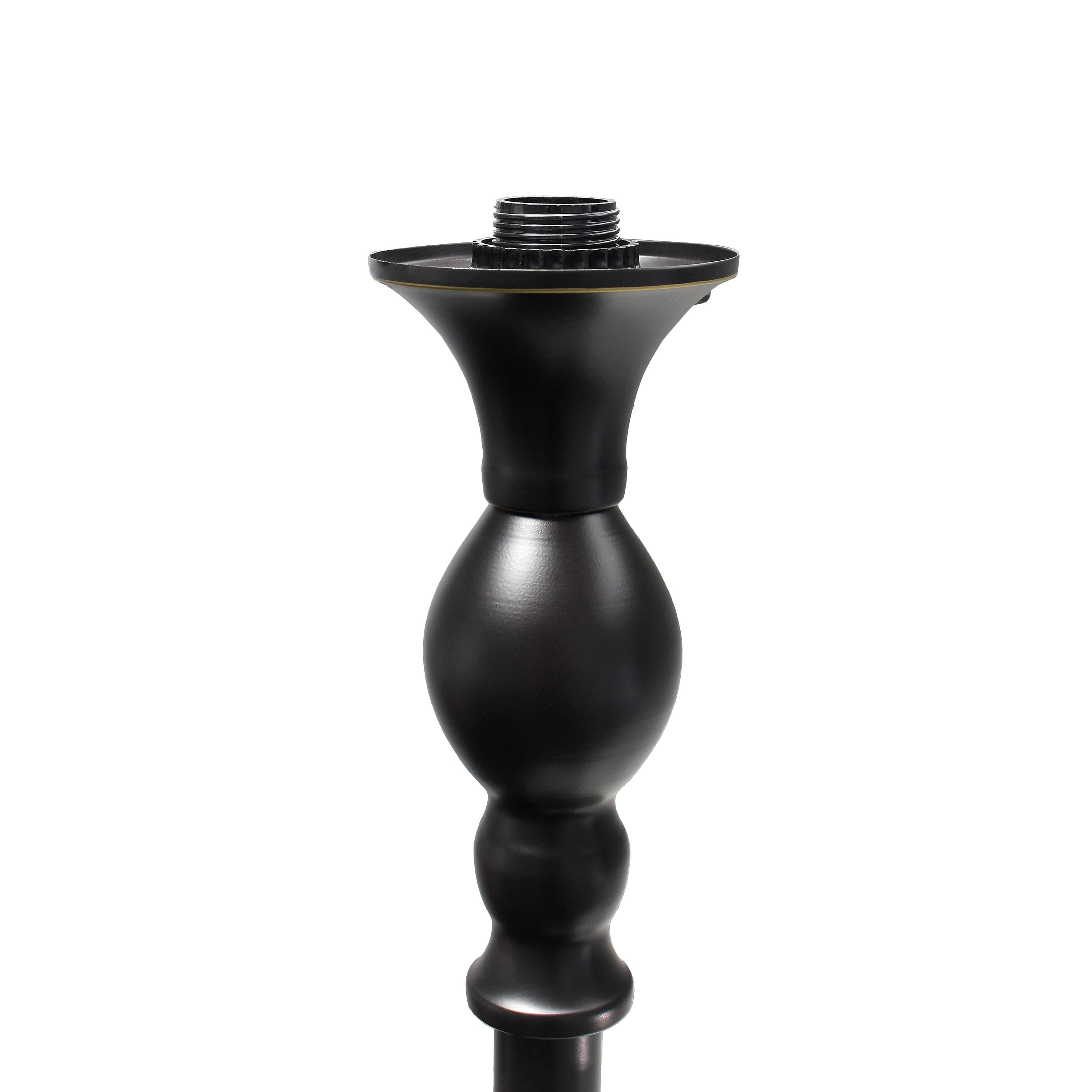 Lalia Home 6ft. Torchiere Floor Lamp with Marbleized Shade