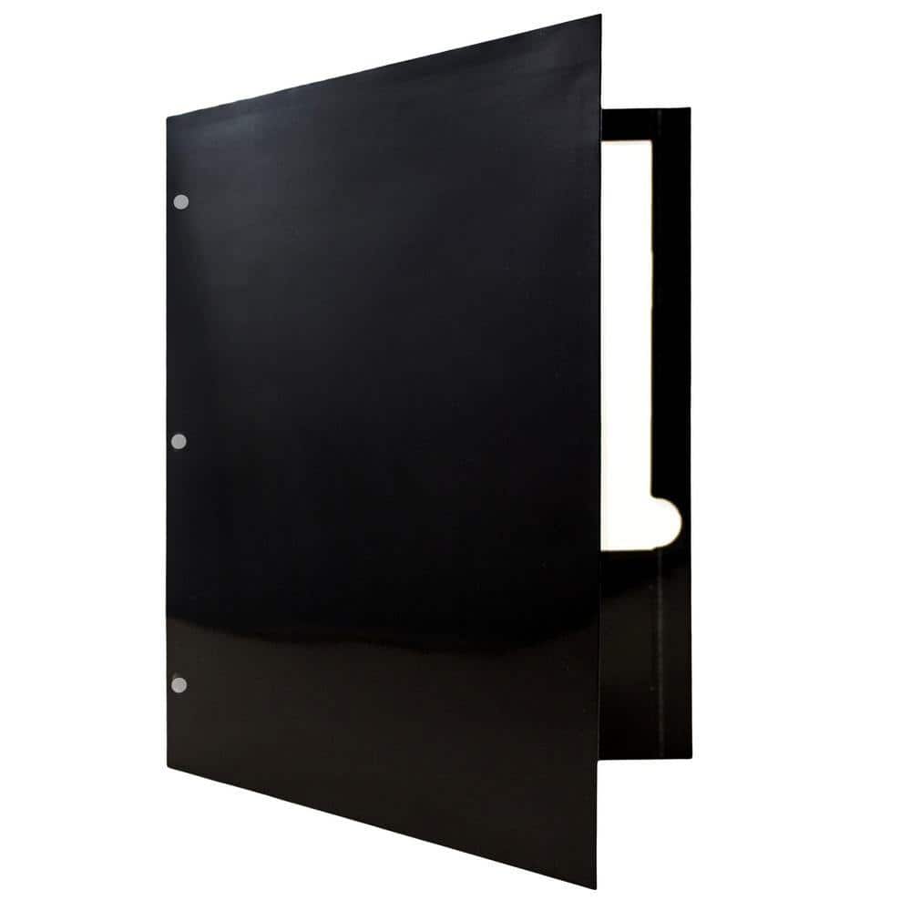 JAM Paper Laminated 2-Pocket Glossy 3-Hole Punch School Folders, 6ct.