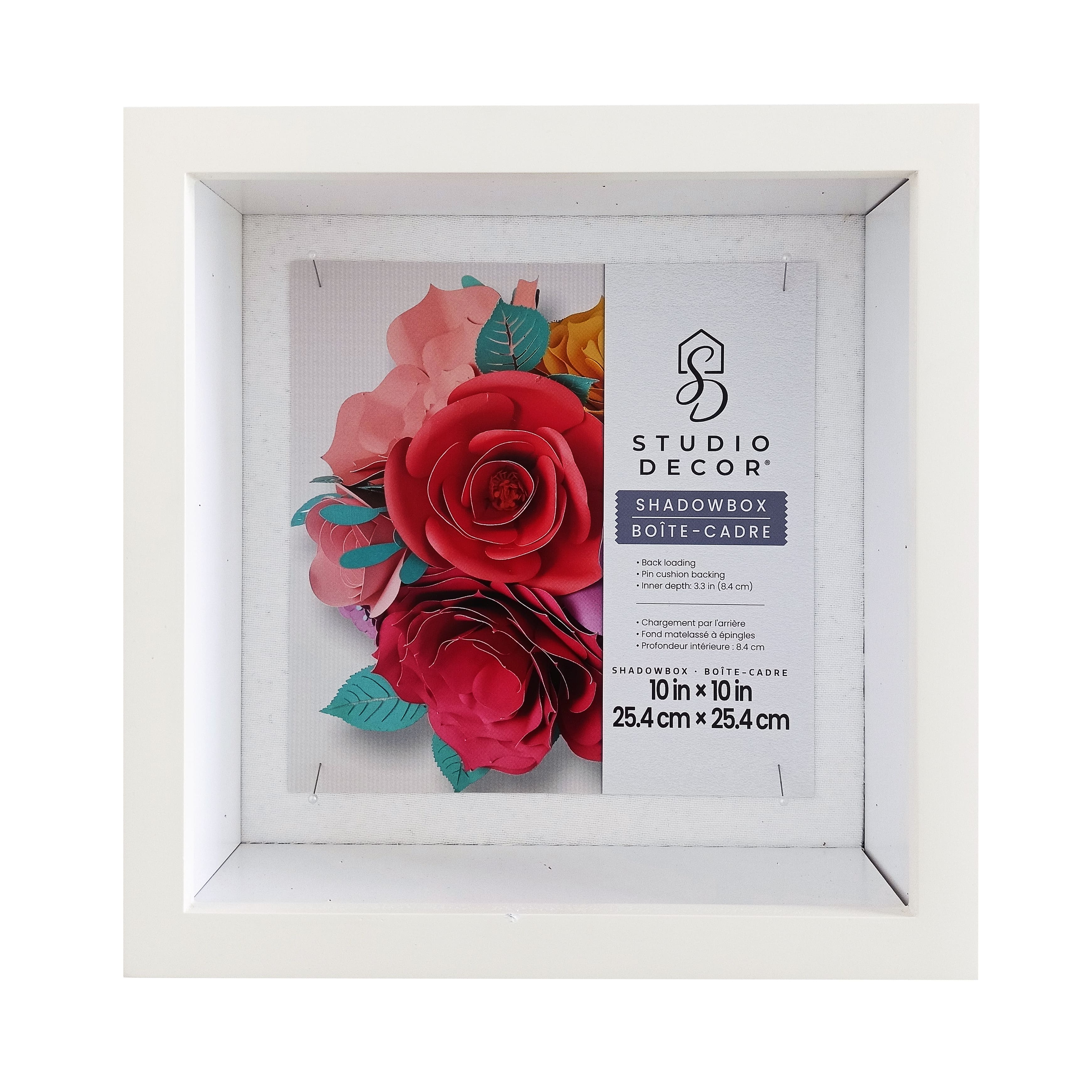 10" x 10" Flat White Deep Profile Shadow Box by Studio Décor®