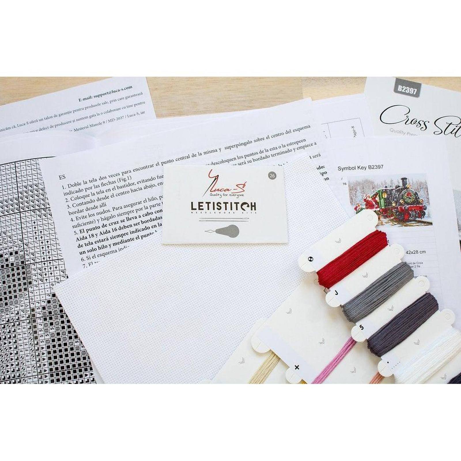 Luca-S Santa's Express Counted Cross Stitch Kit